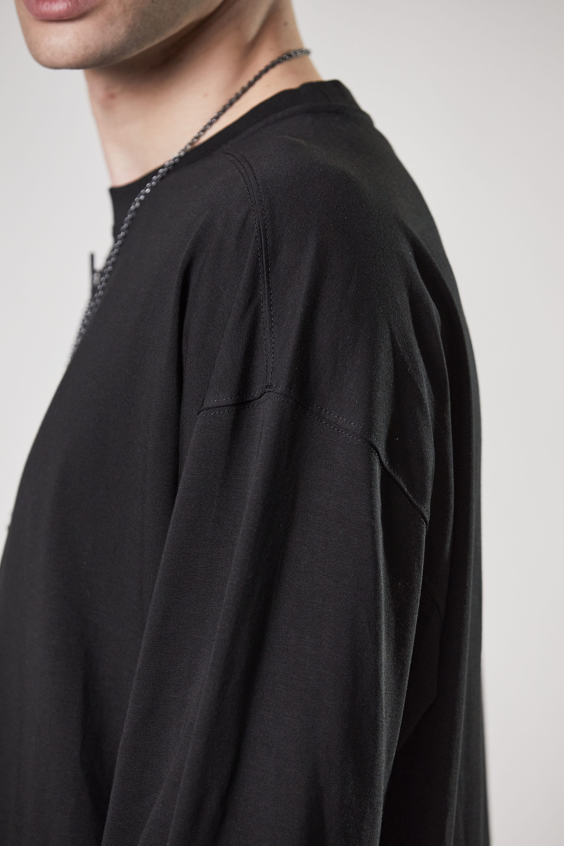 THOM KROM Oversized Cotton-Modal Stretch Jersey Long Sleeve T-Shirt