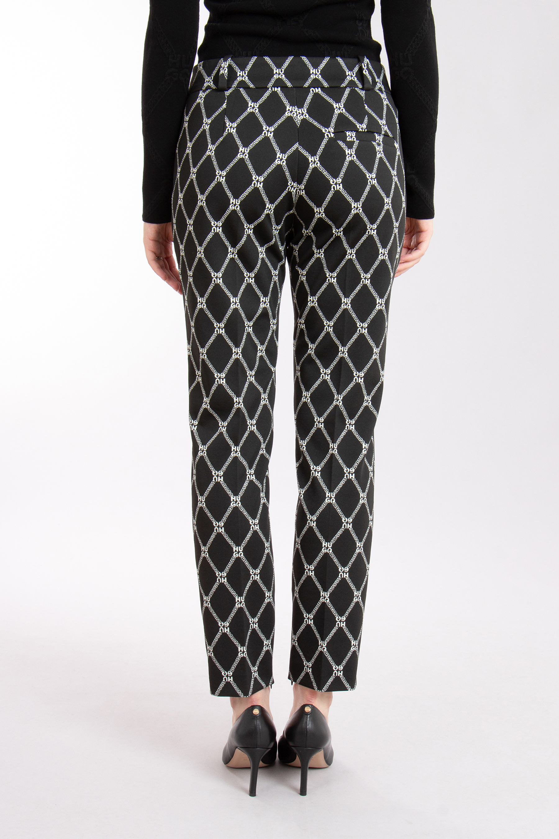 HUGO Patterned Woven Stretch Pants Hedima