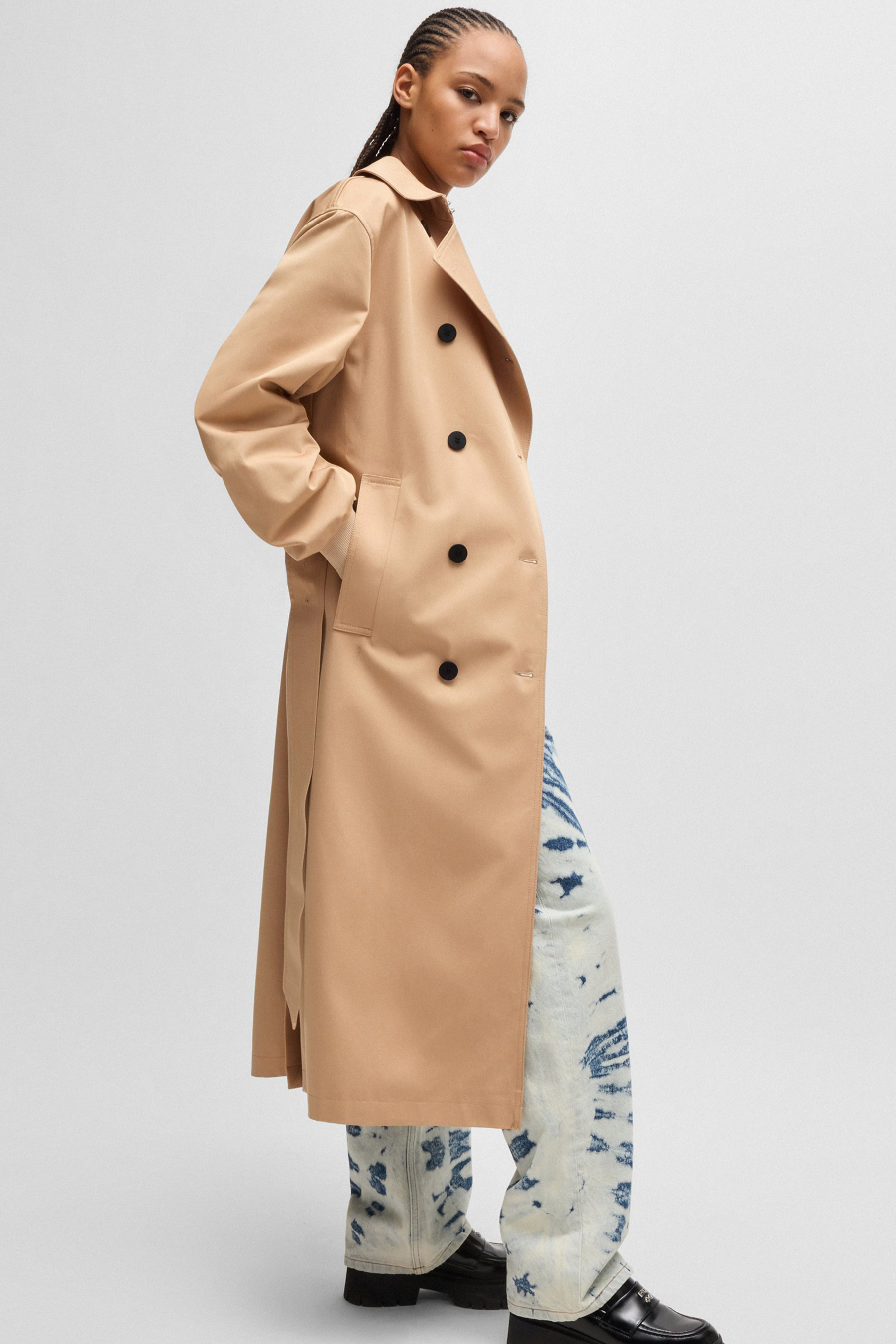 HUGO Oversized Cotton Trenchcoat Malasa