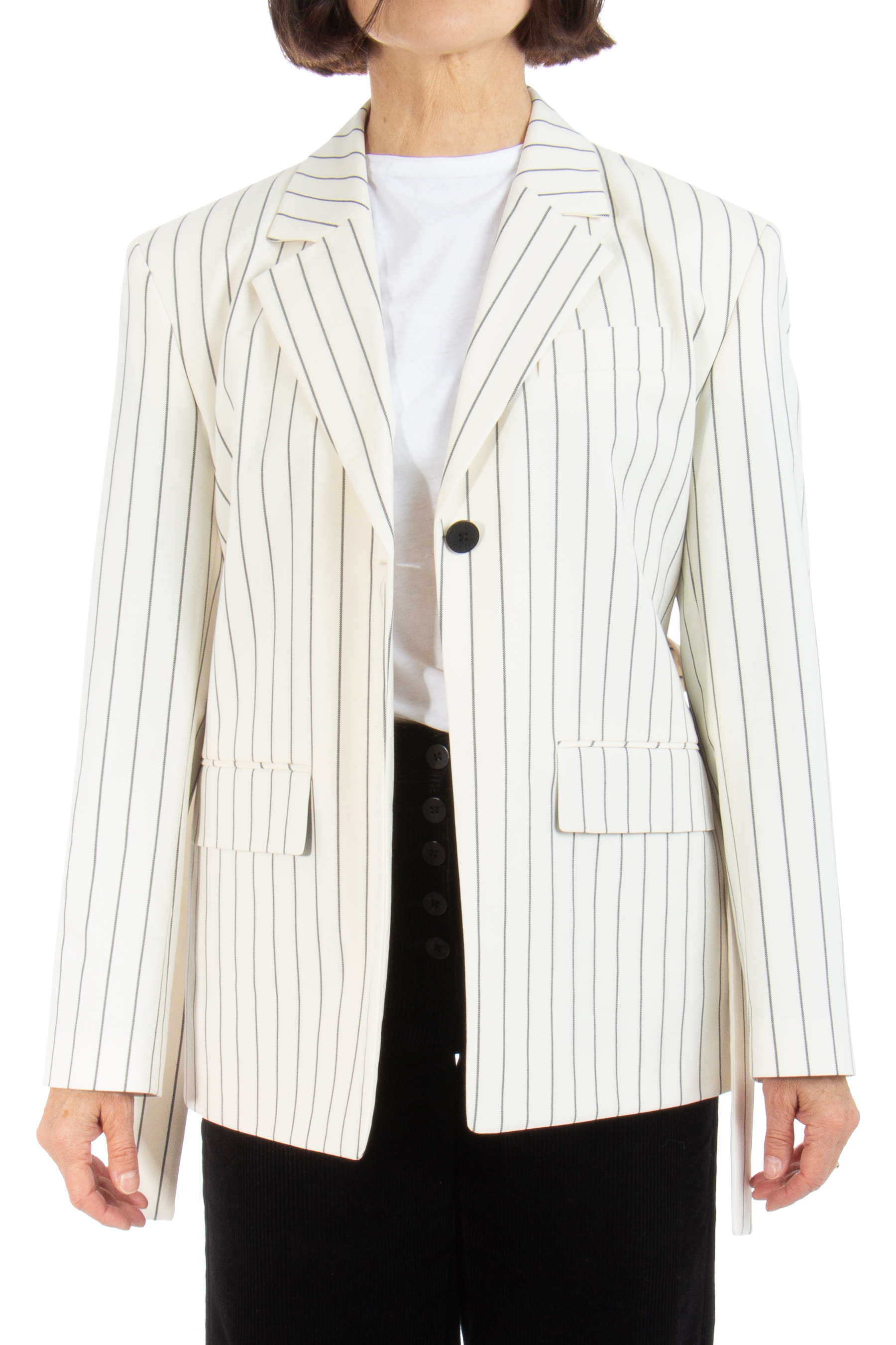 HUGO Striped Cotton Blend Blazer Aeva 