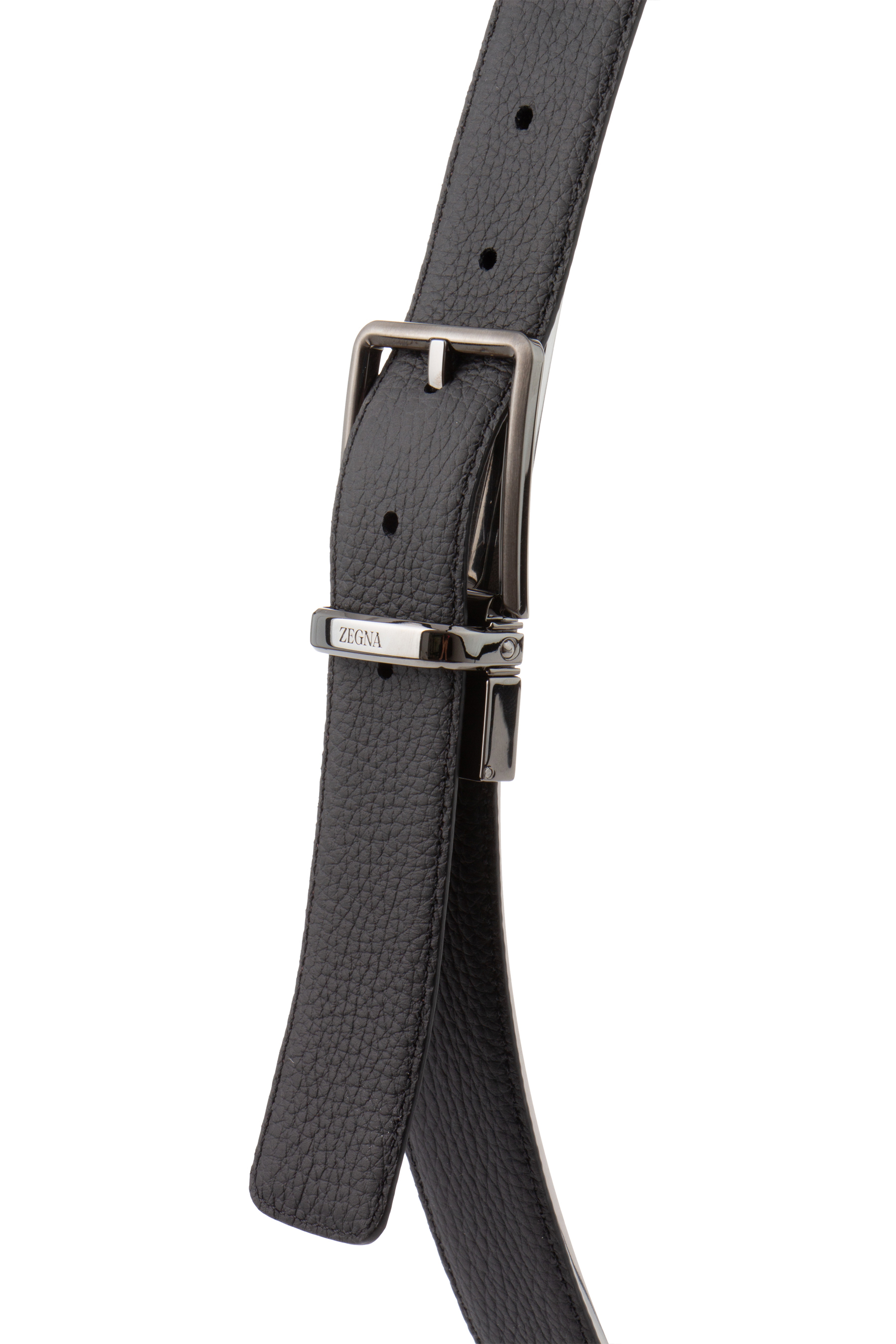 ZEGNA Reversible Leather Belt