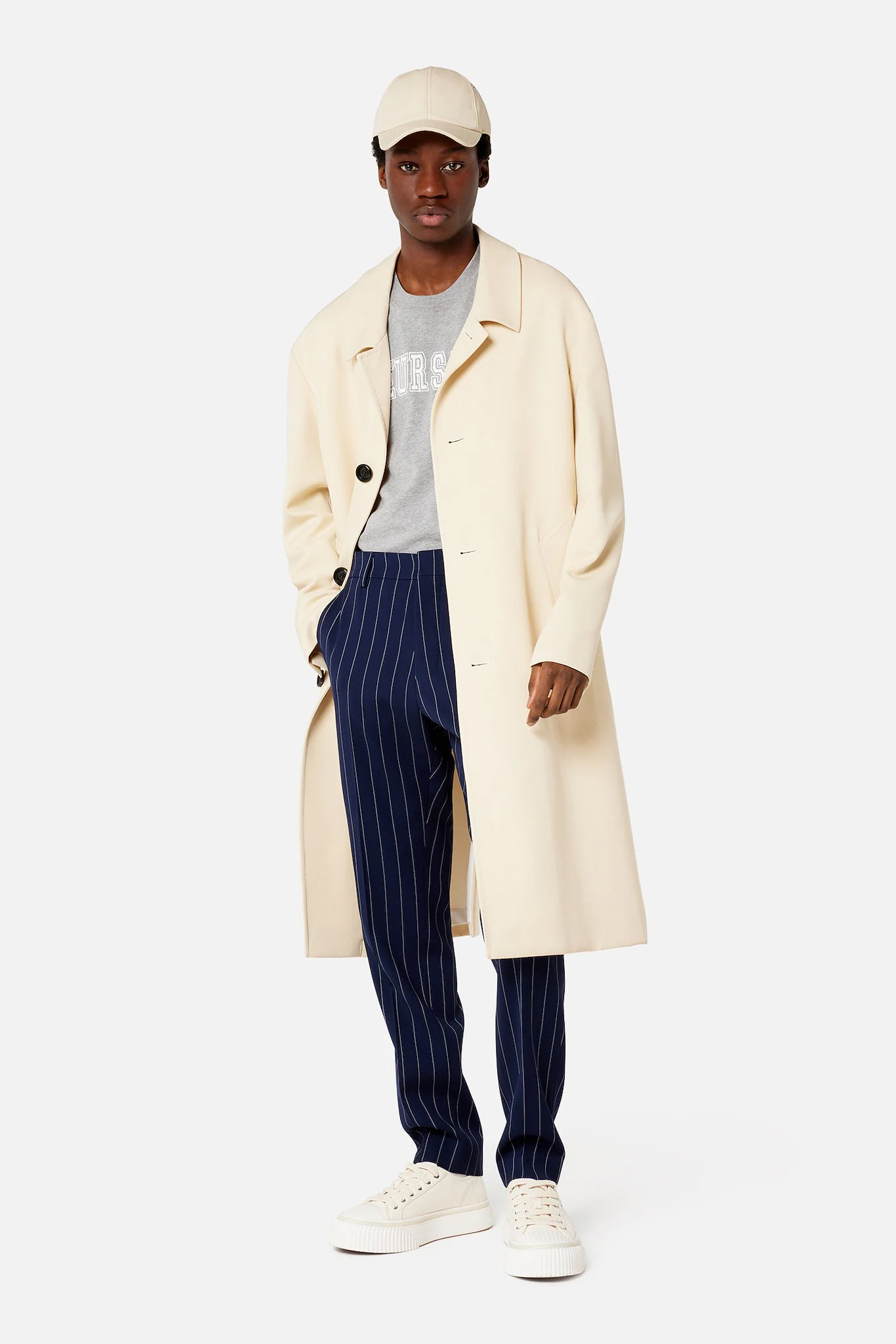 AMI PARIS Striped Wool Pants