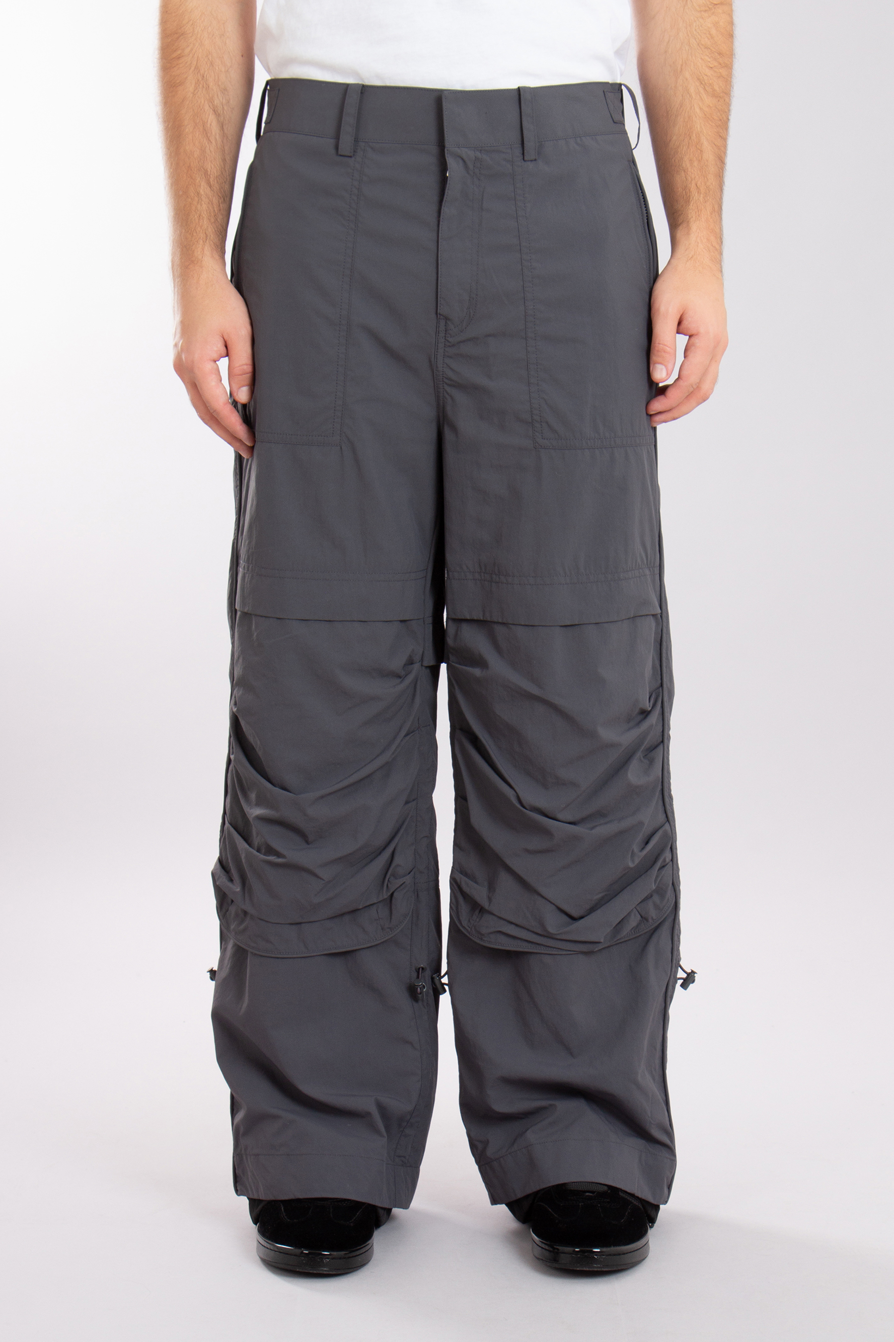 JUUN.J Loose Fit Layered Nylon Pants