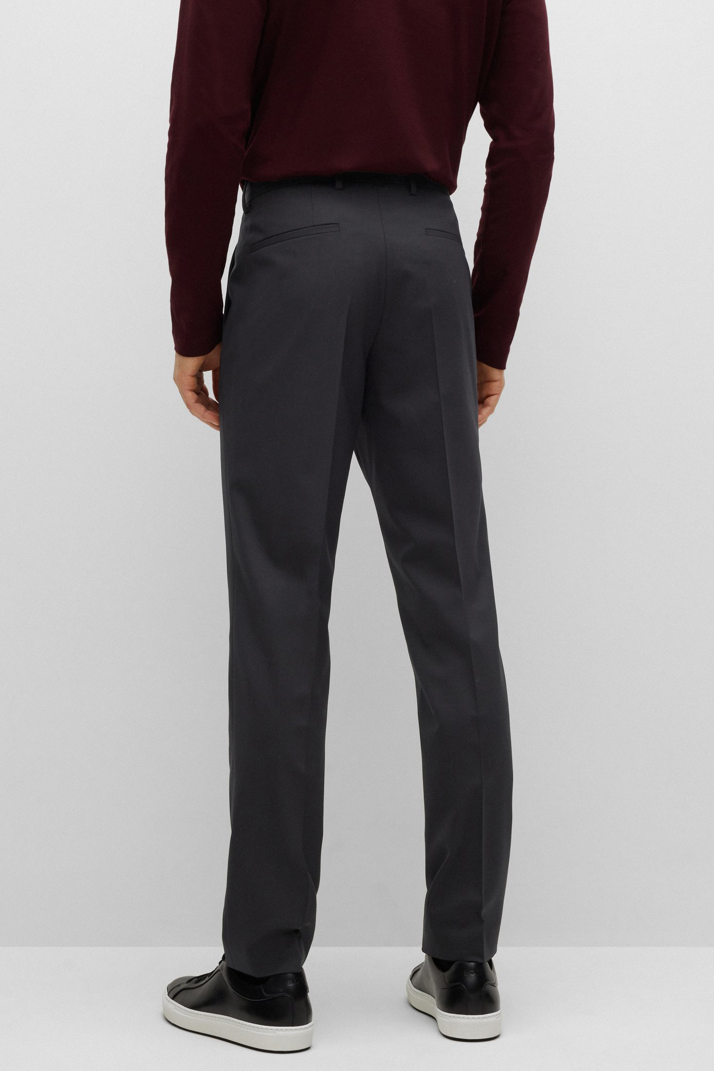 BOSS Slim Fit Virgin Wool Stretch Pants H-Genius