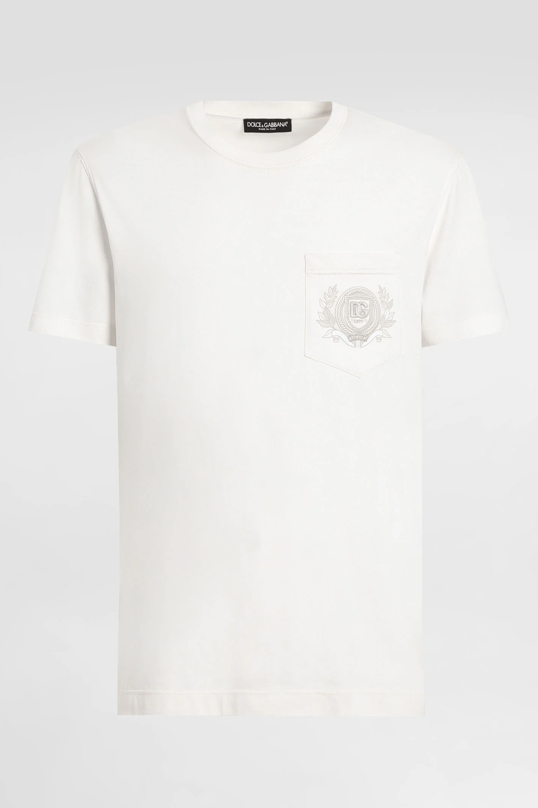 DOLCE & GABBANA Classic Fit Embroidered Cotton Jersey T-Shirt