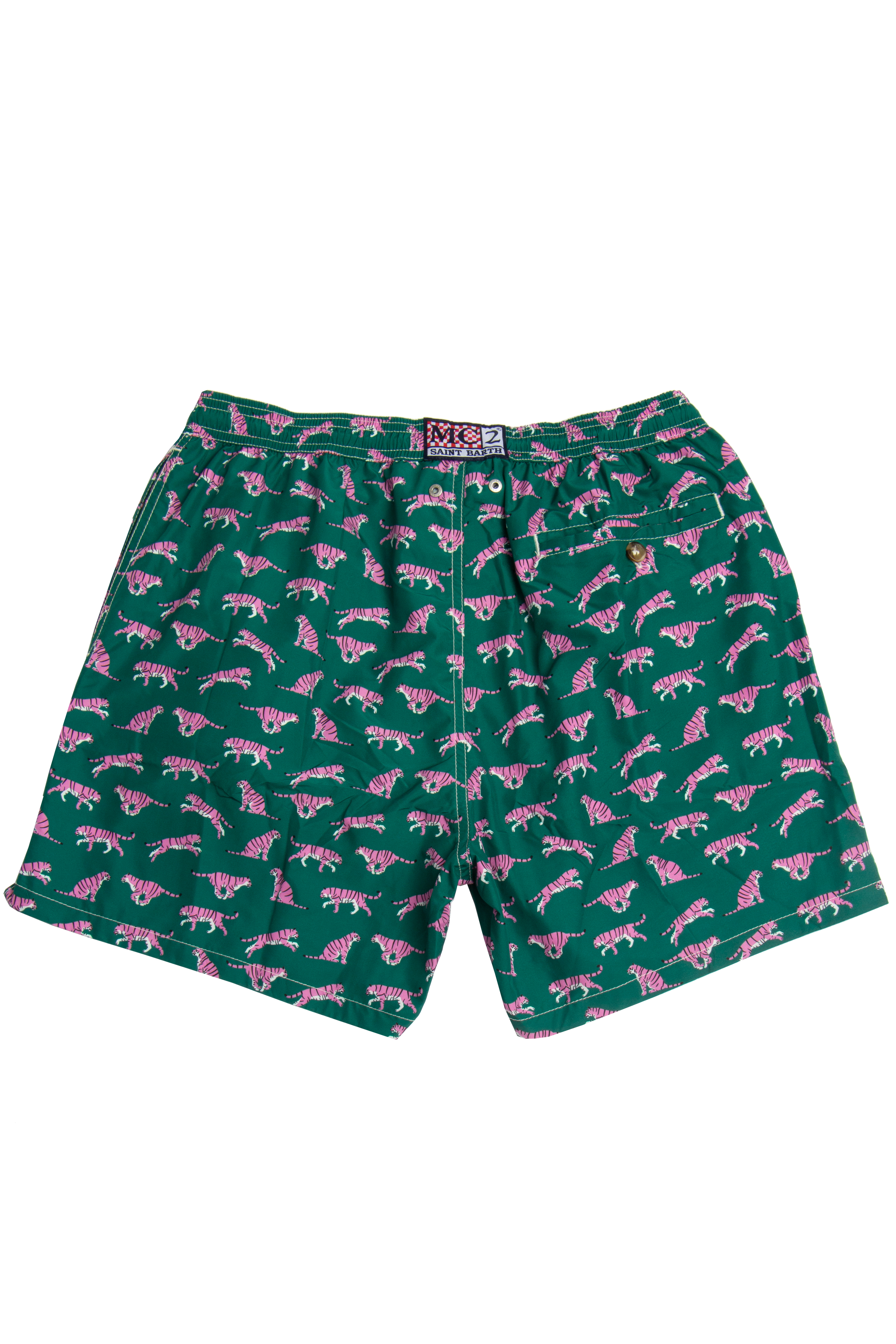 MC 2 SAINT BARTH Tiger Print Swim Shorts 