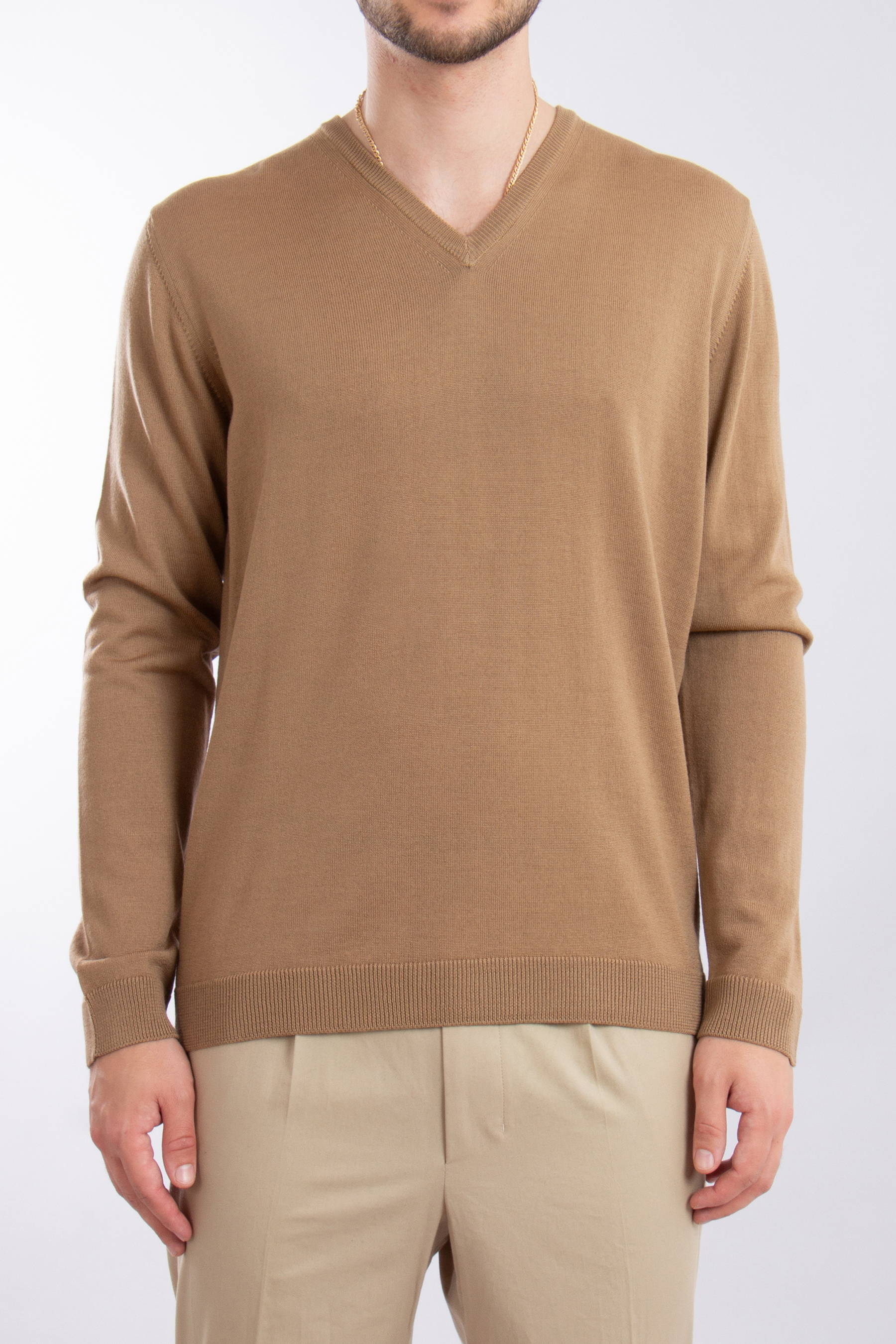 ROBERTO COLLINA Extrafine Wool V-Neck Sweater