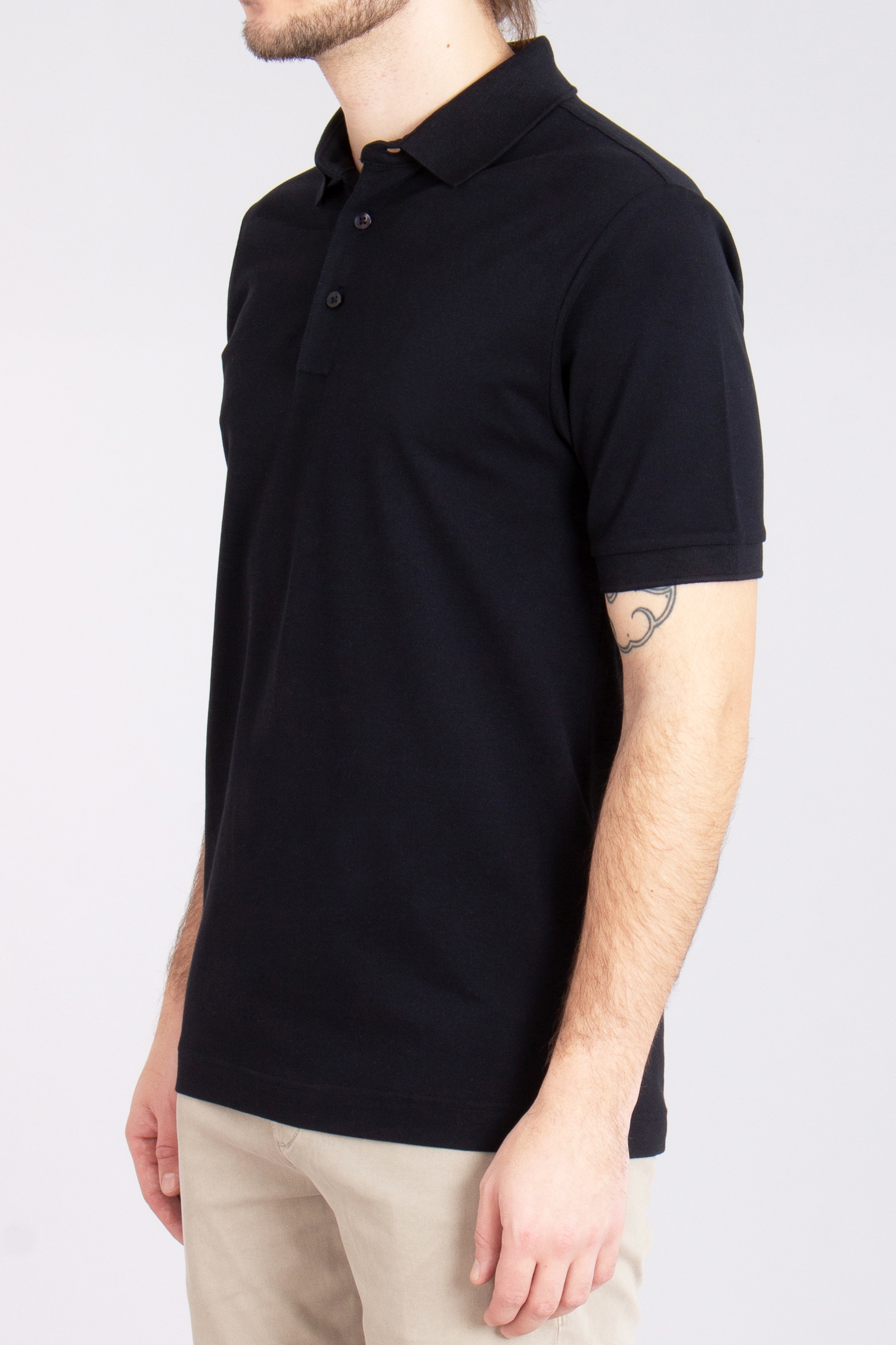 TRUSTED HANDWORK Supima Cotton Piqué Polo Shirt