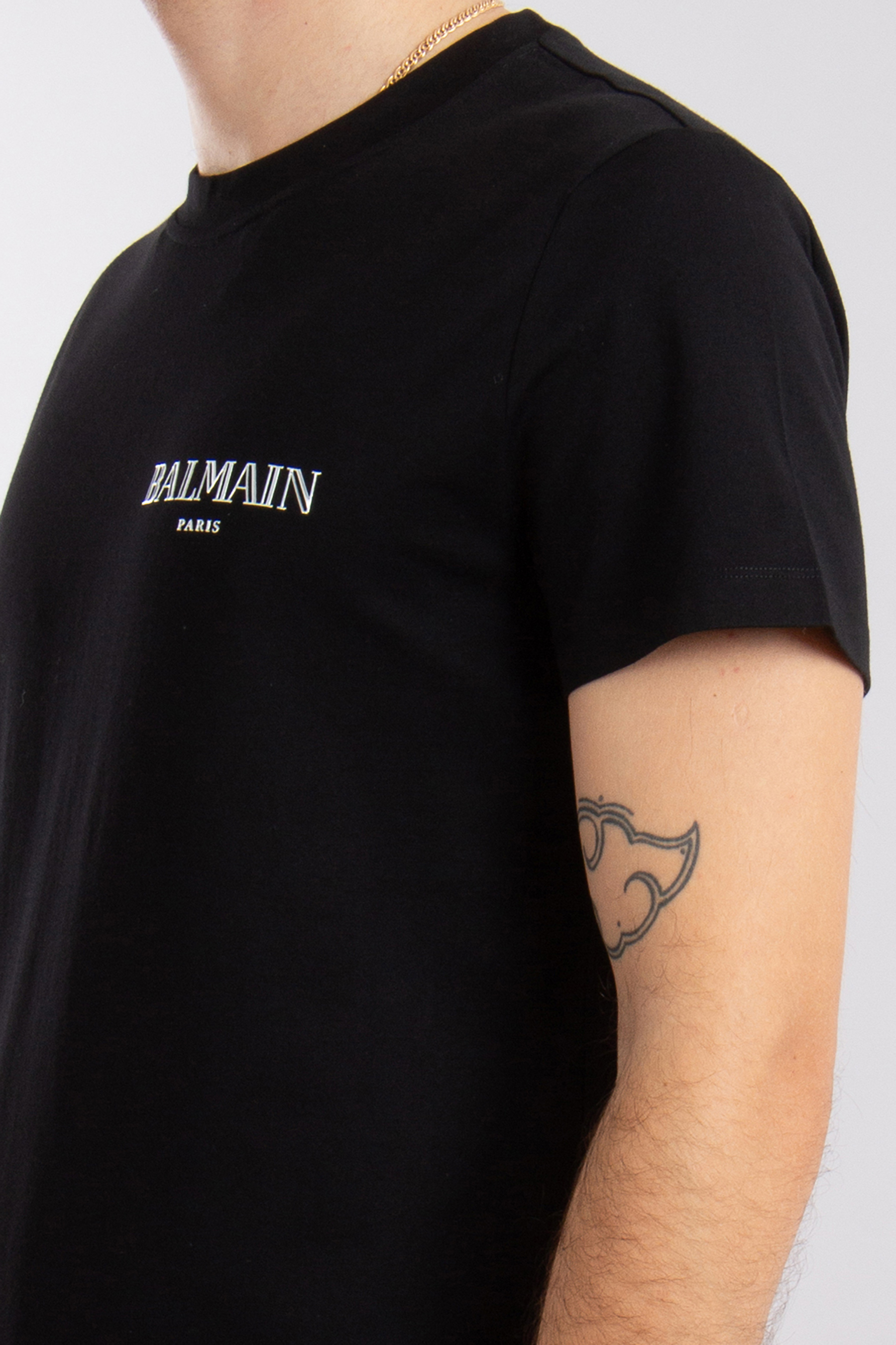 BALMAIN Vintage Logo Organic Cotton T-Shirt