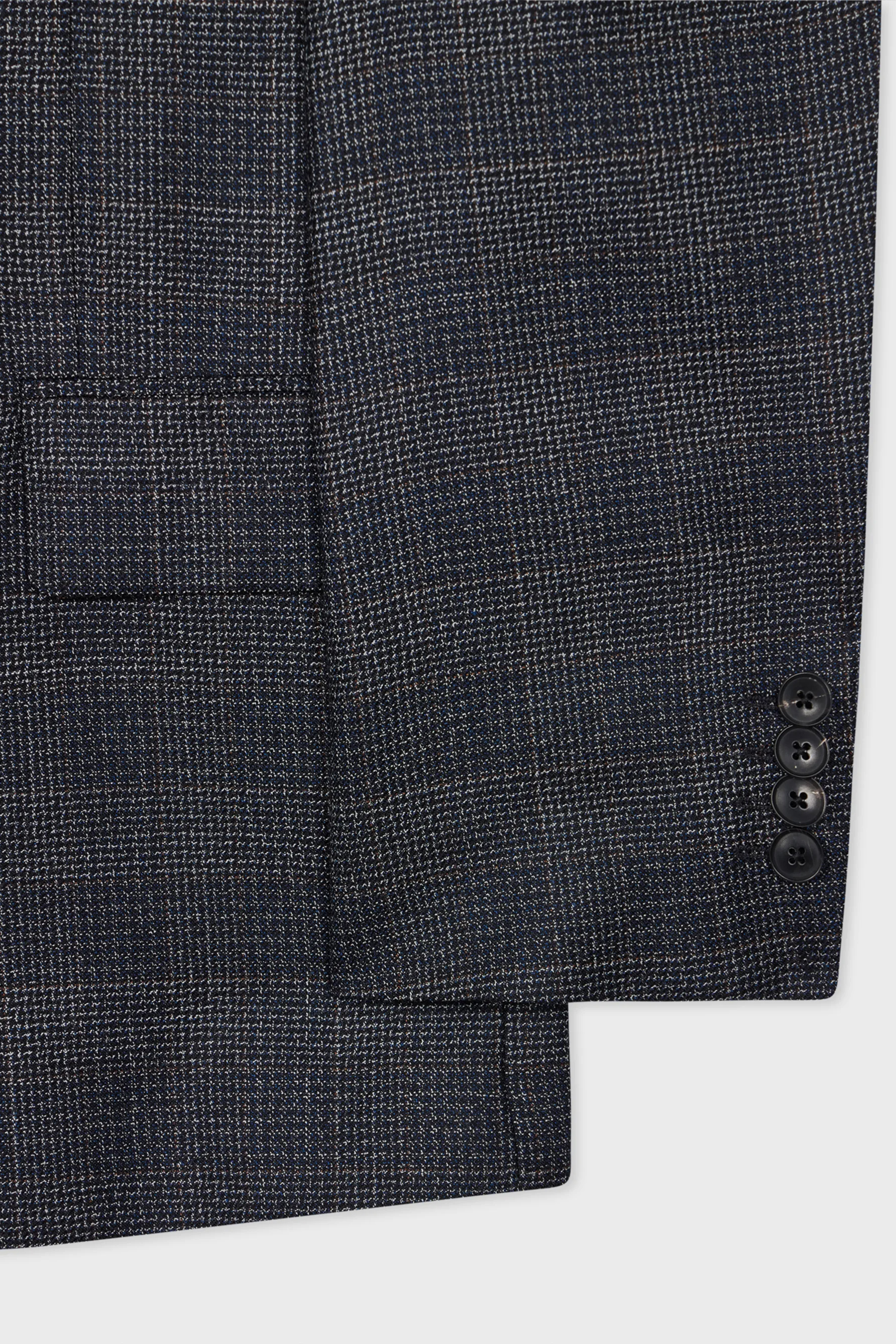 PAUL SMITH Tailored Fit Gingham Check Natural Stretch Wool Blazer