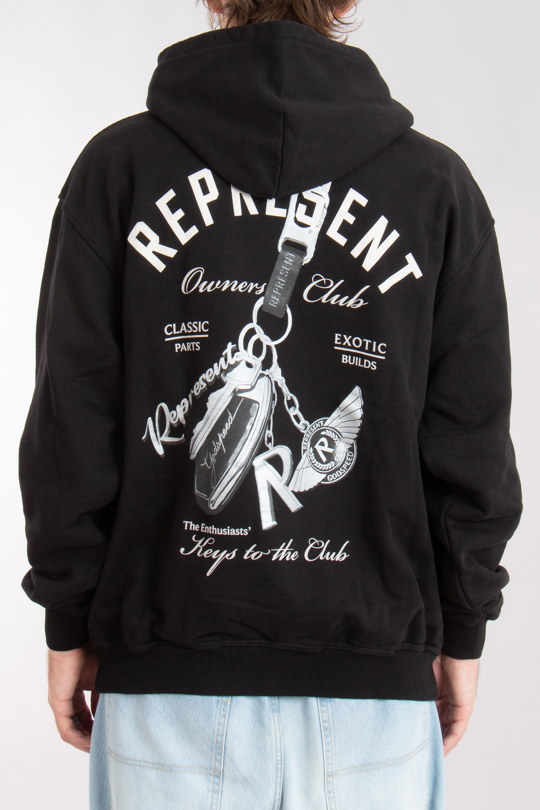 REPRESENT Keys To The Club Print Cotton Hoodie