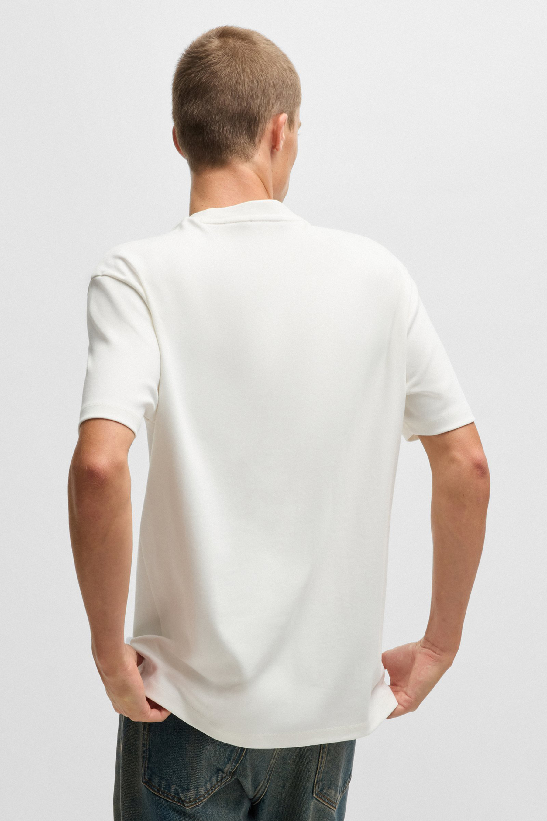 HUGO Regular Fit Interlock-Cotton T-Shirt Dalile