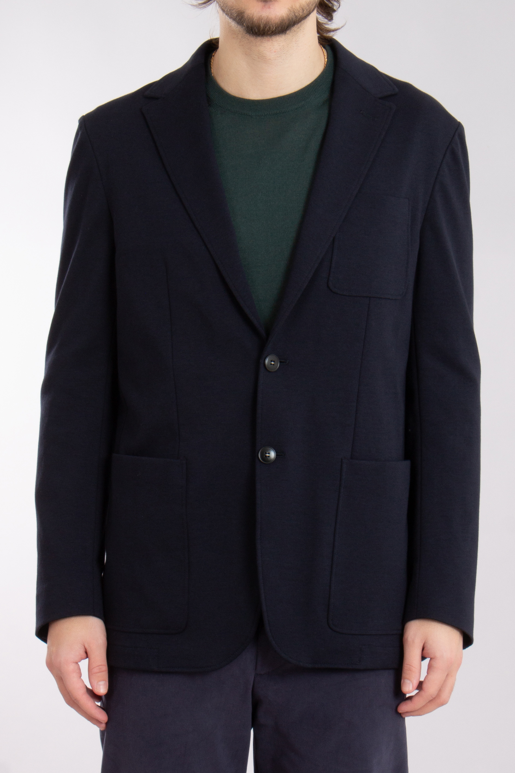 CANALI Cotton Blend Stretch Jersey Jacket