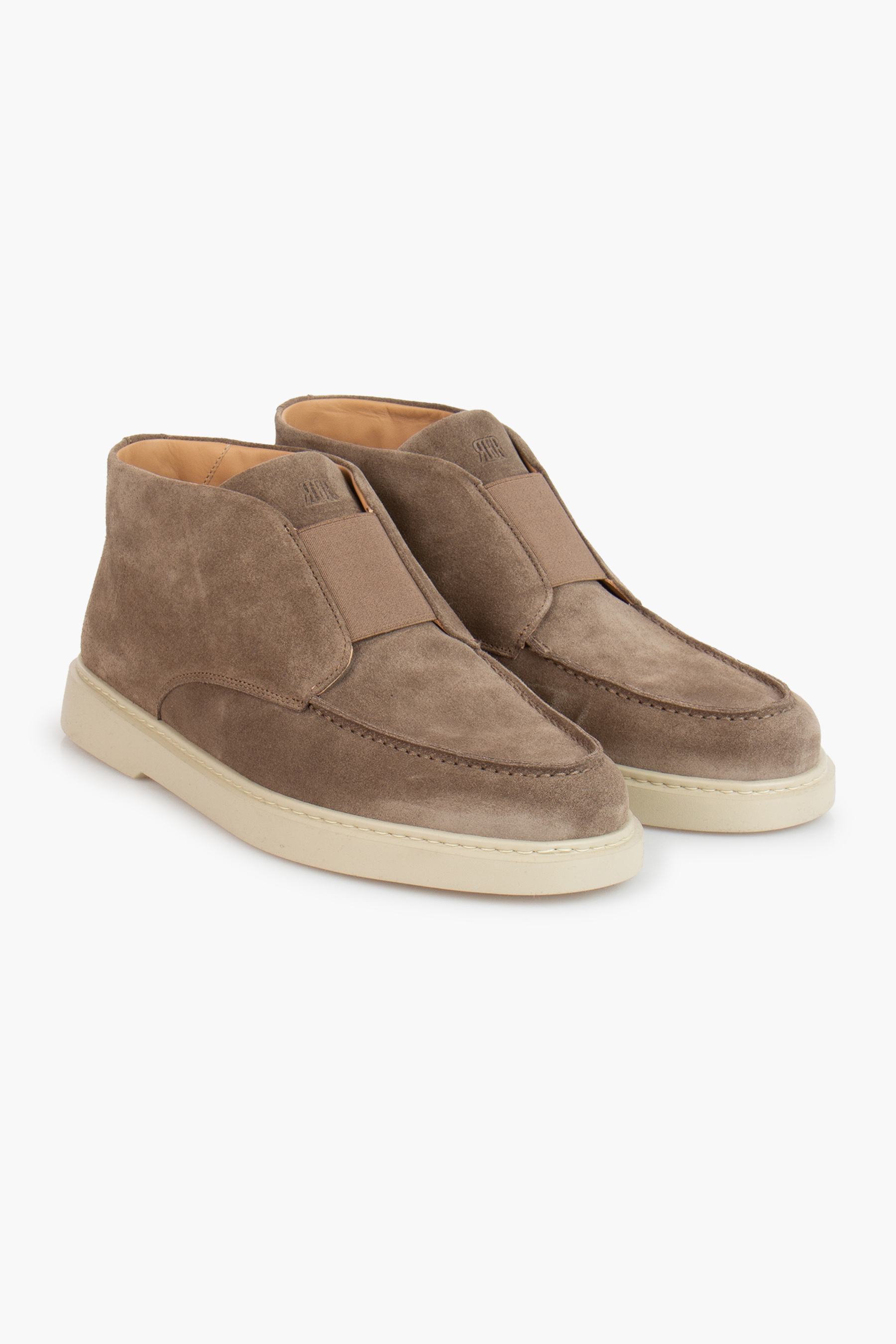 FABIANO RICCI Suede Slip On Mid Loafers