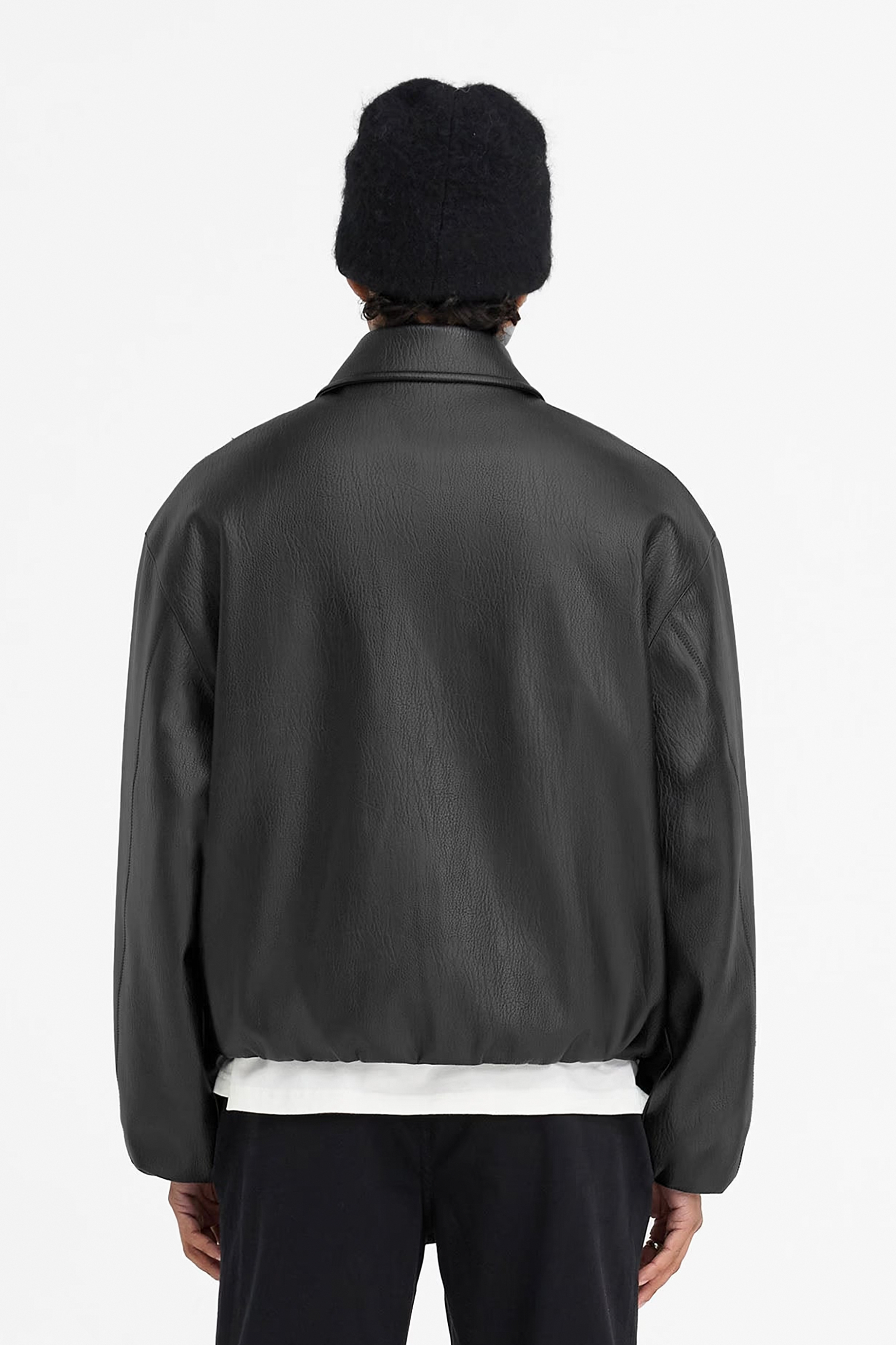 REPRESENT Padded Faux Leather Bomber Jacket