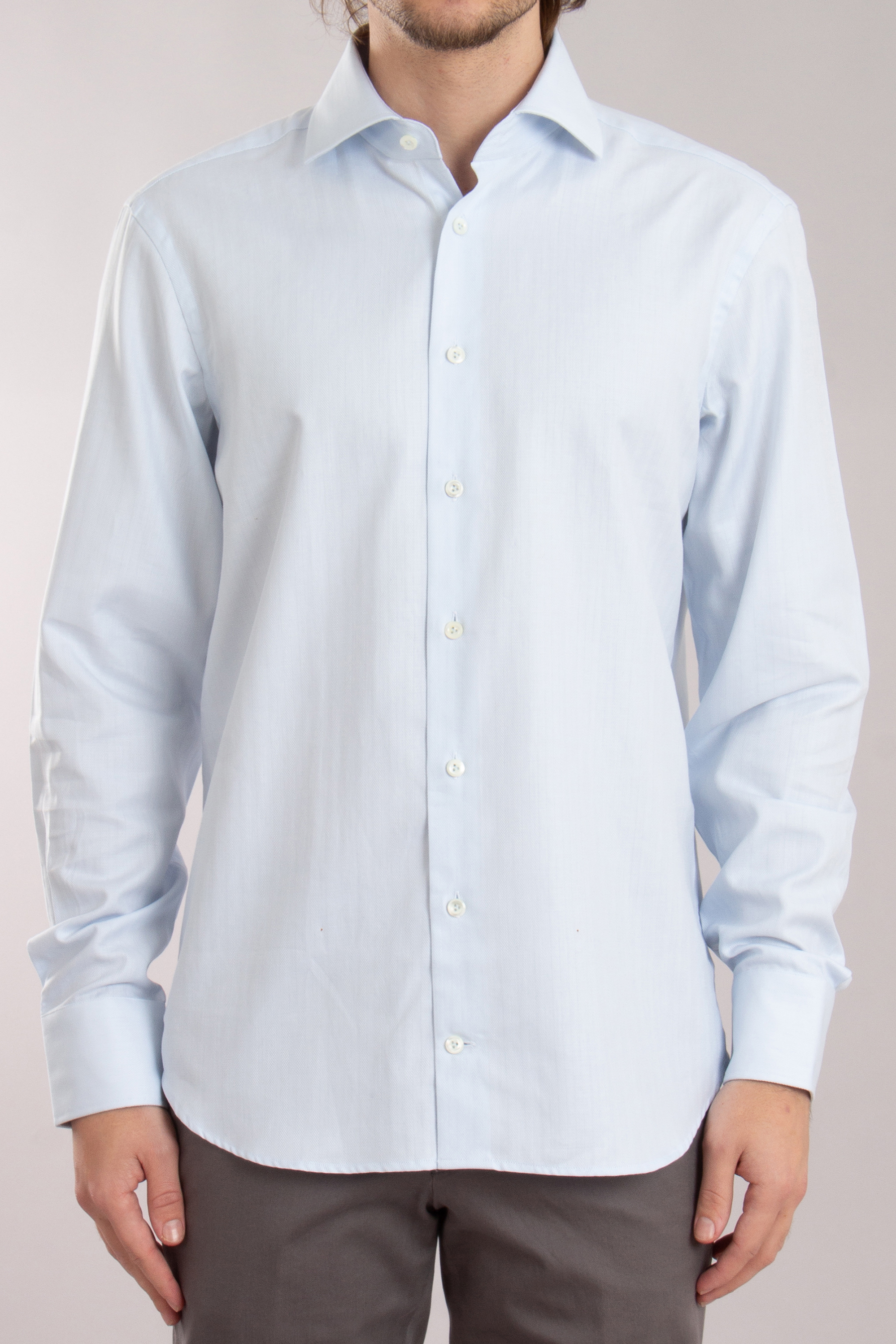 VAN LAACK Tailor Fit Herringbone Cotton Shirt Rivara-TF