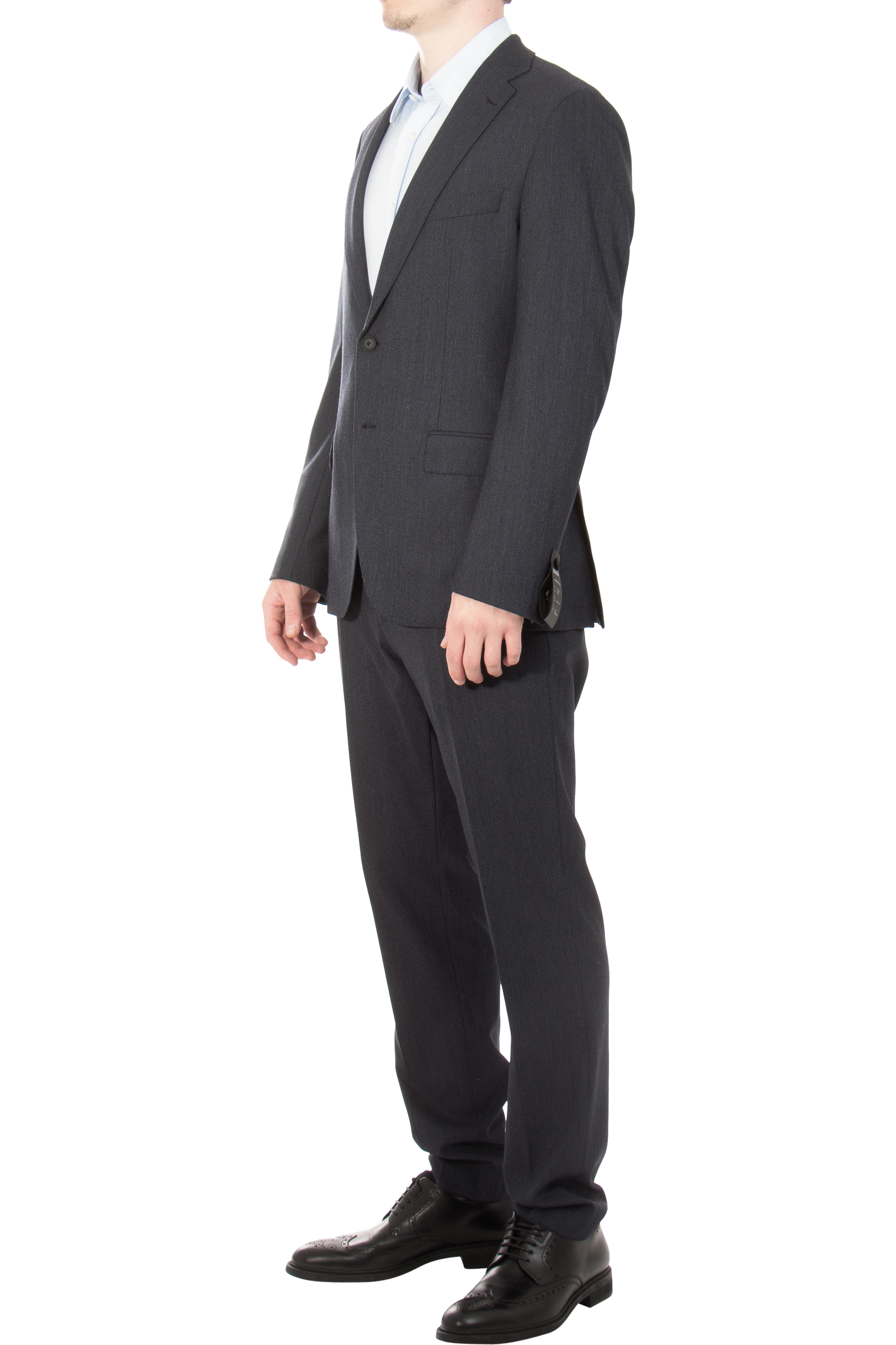 BOSS Slim Fit Virgin Wool Blend Stretch Jersey Suit P-Huge