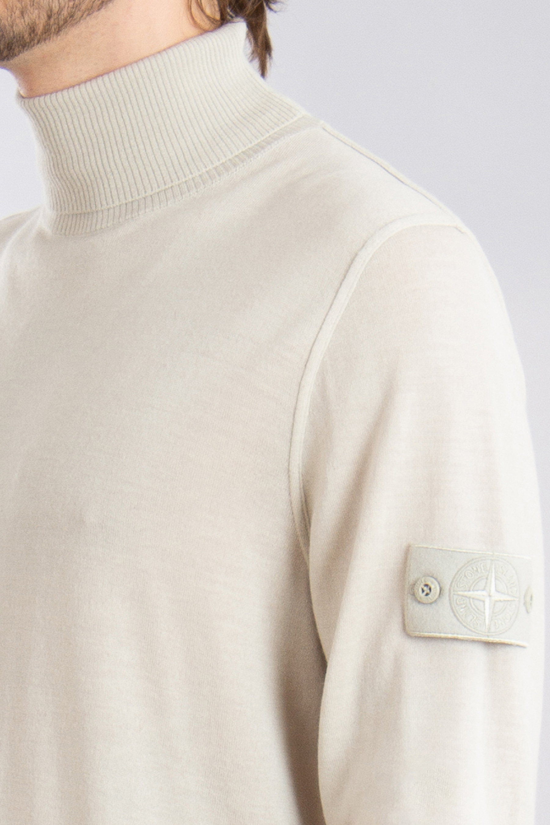 STONE ISLAND Ghost Piece Virgin Wool Turtleneck Sweater