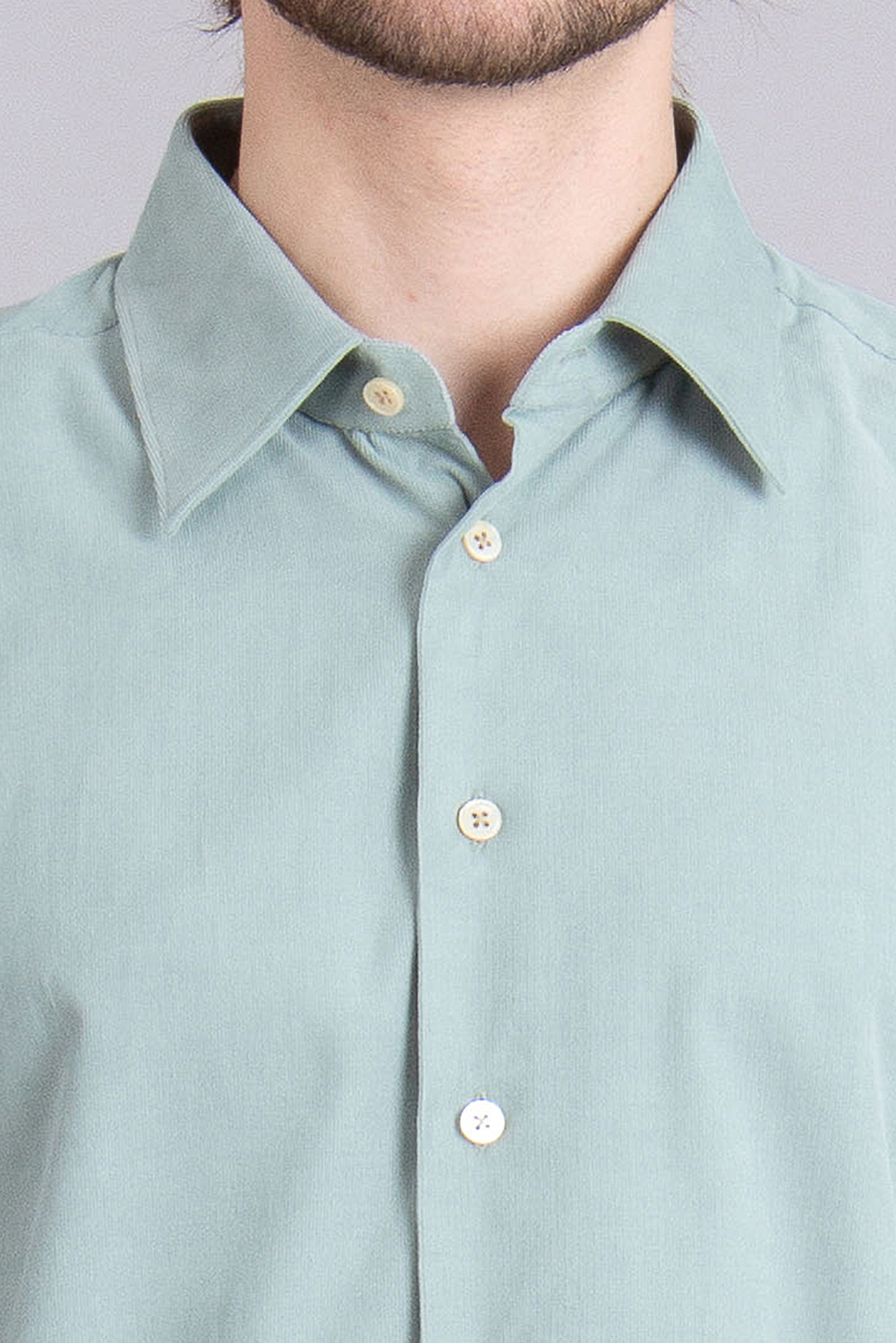 EMANUELE MAFFEIS Regular Fit Cotton Corduroy Shirt