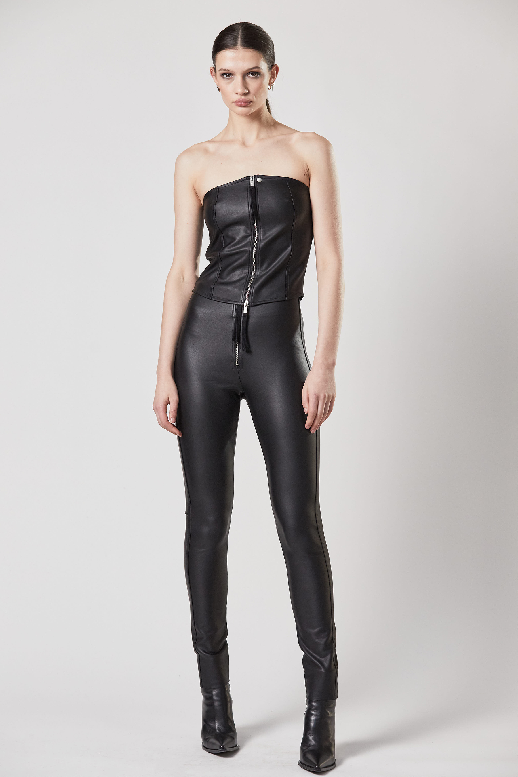 THOM KROM Coated Viscose-Nylon Stretch Pants