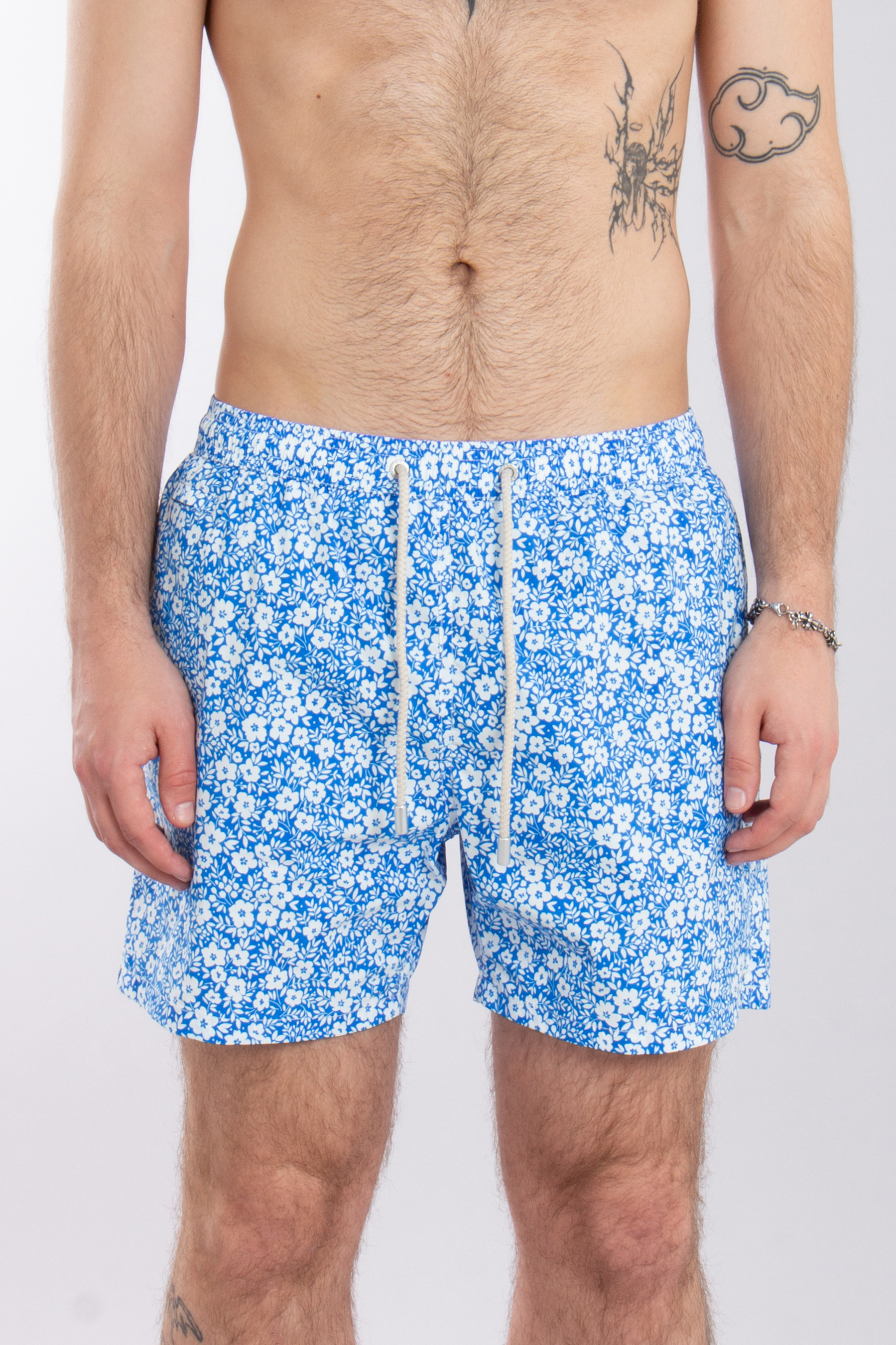 MC2 SAINT BARTH Vintage Flower Print Swim Shorts Comfort Light