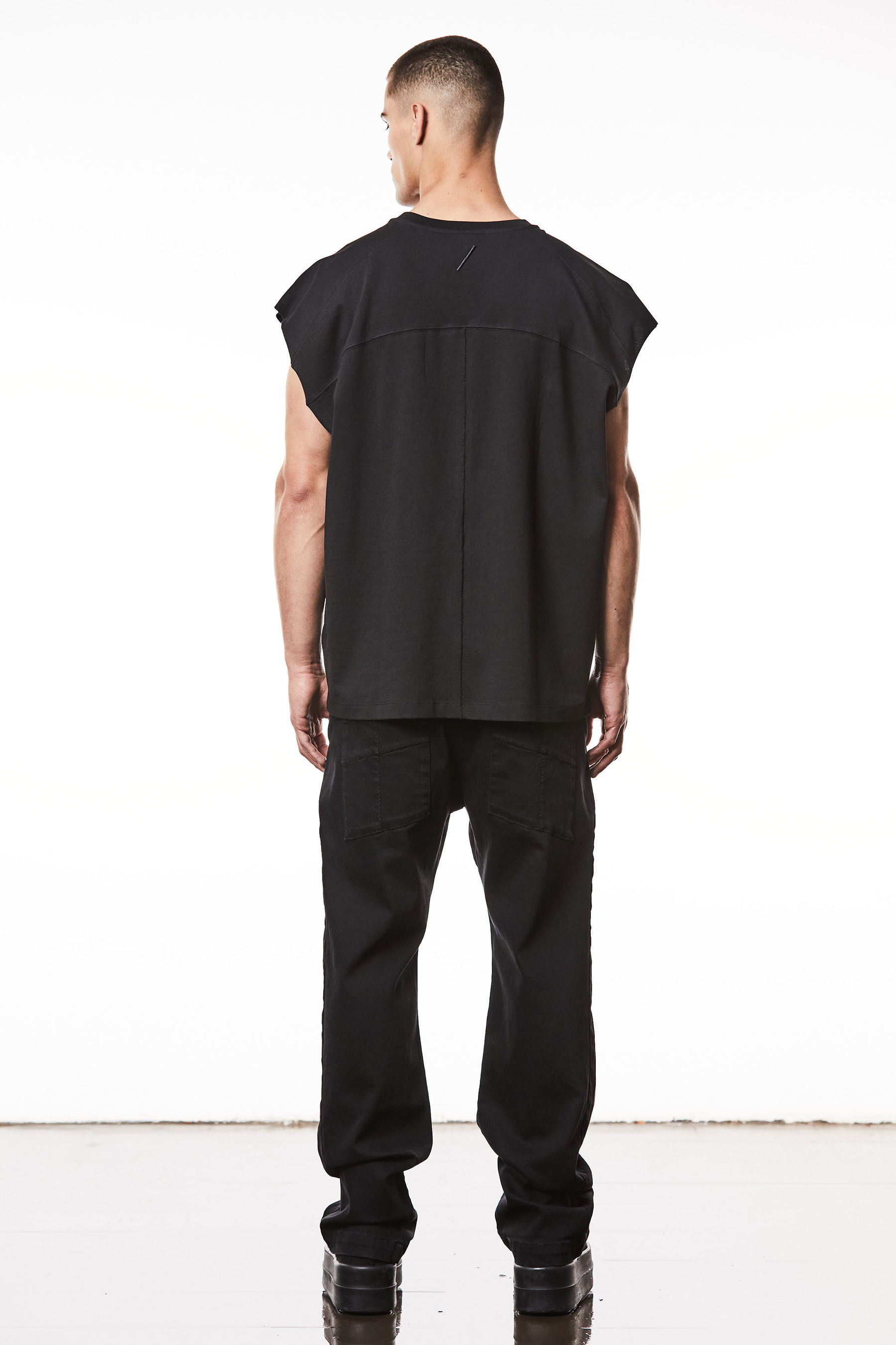 THOM KROM Oversized Cotton Jersey Tank Top