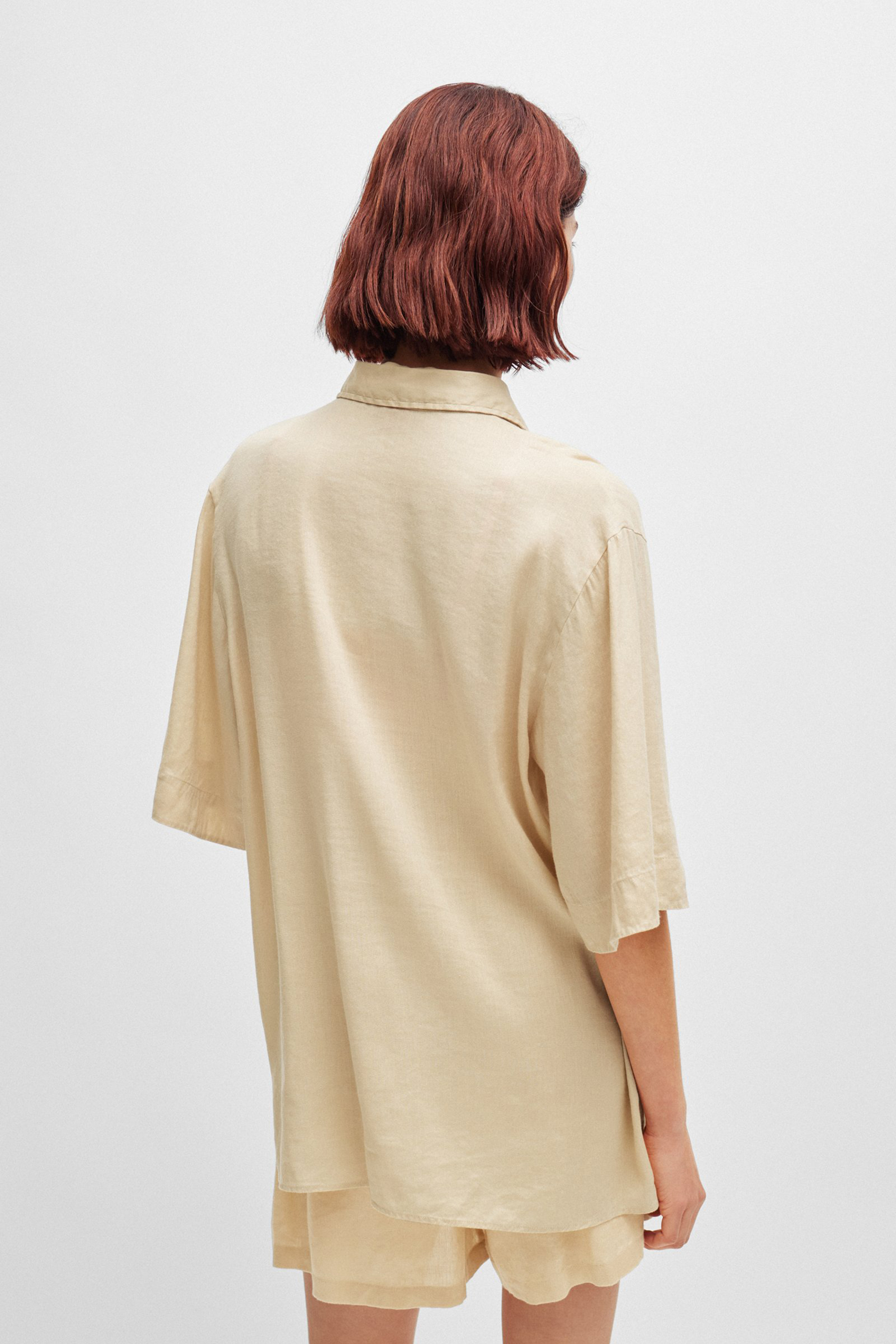 HUGO Linen-Lyocell Stretch Blouse Ettilliana