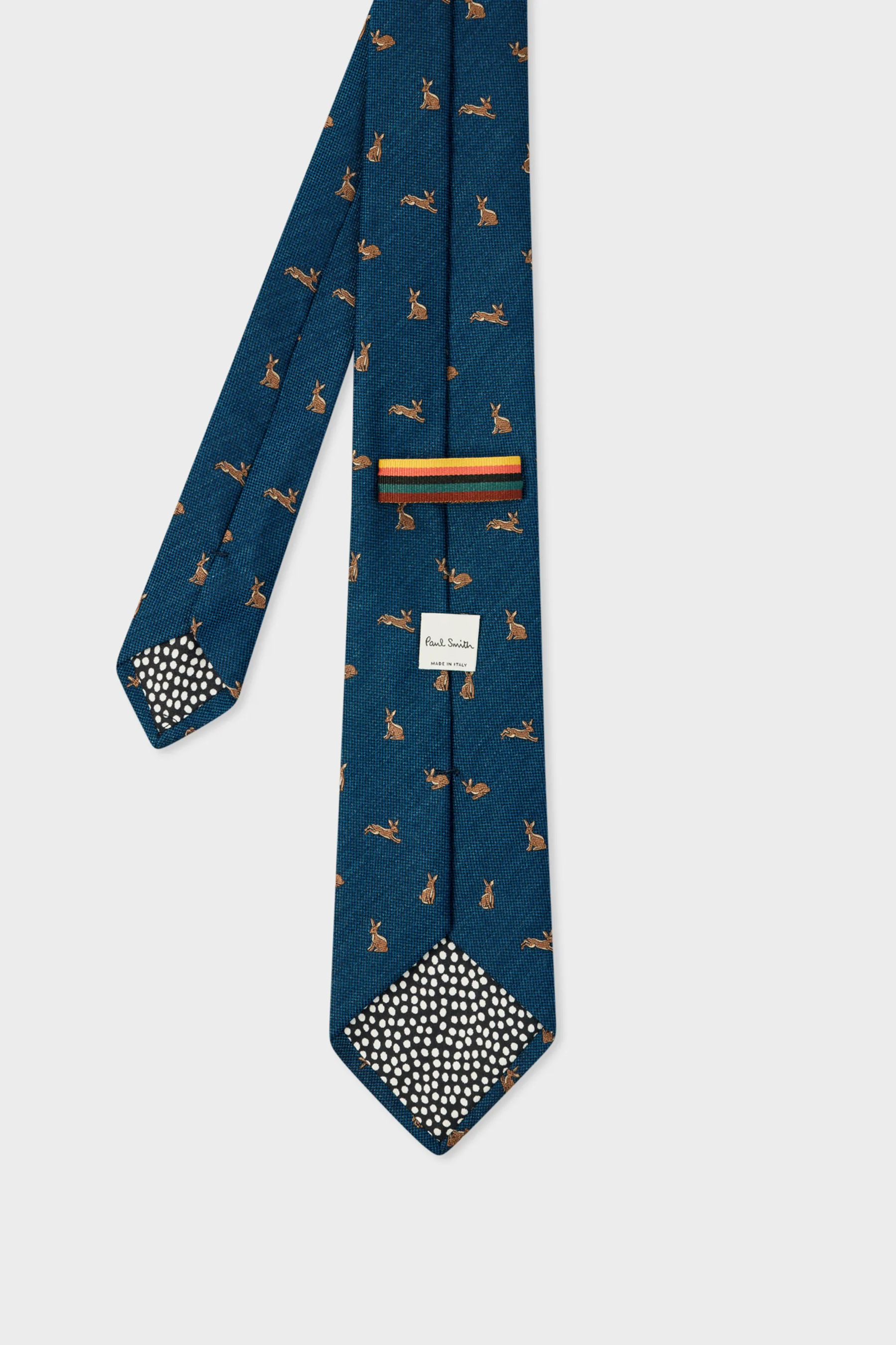 PAUL SMITH Rabbit Pattern Silk-Wool Blend Tie