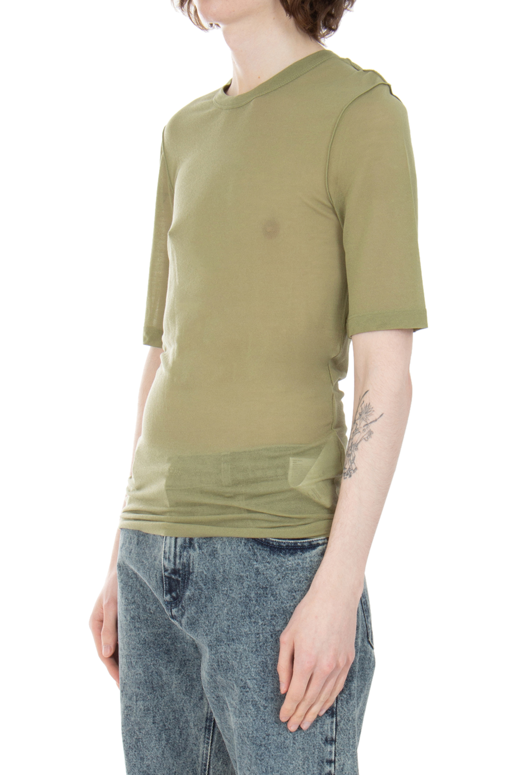 AMI PARIS Lightweight Lyocell T-Shirt