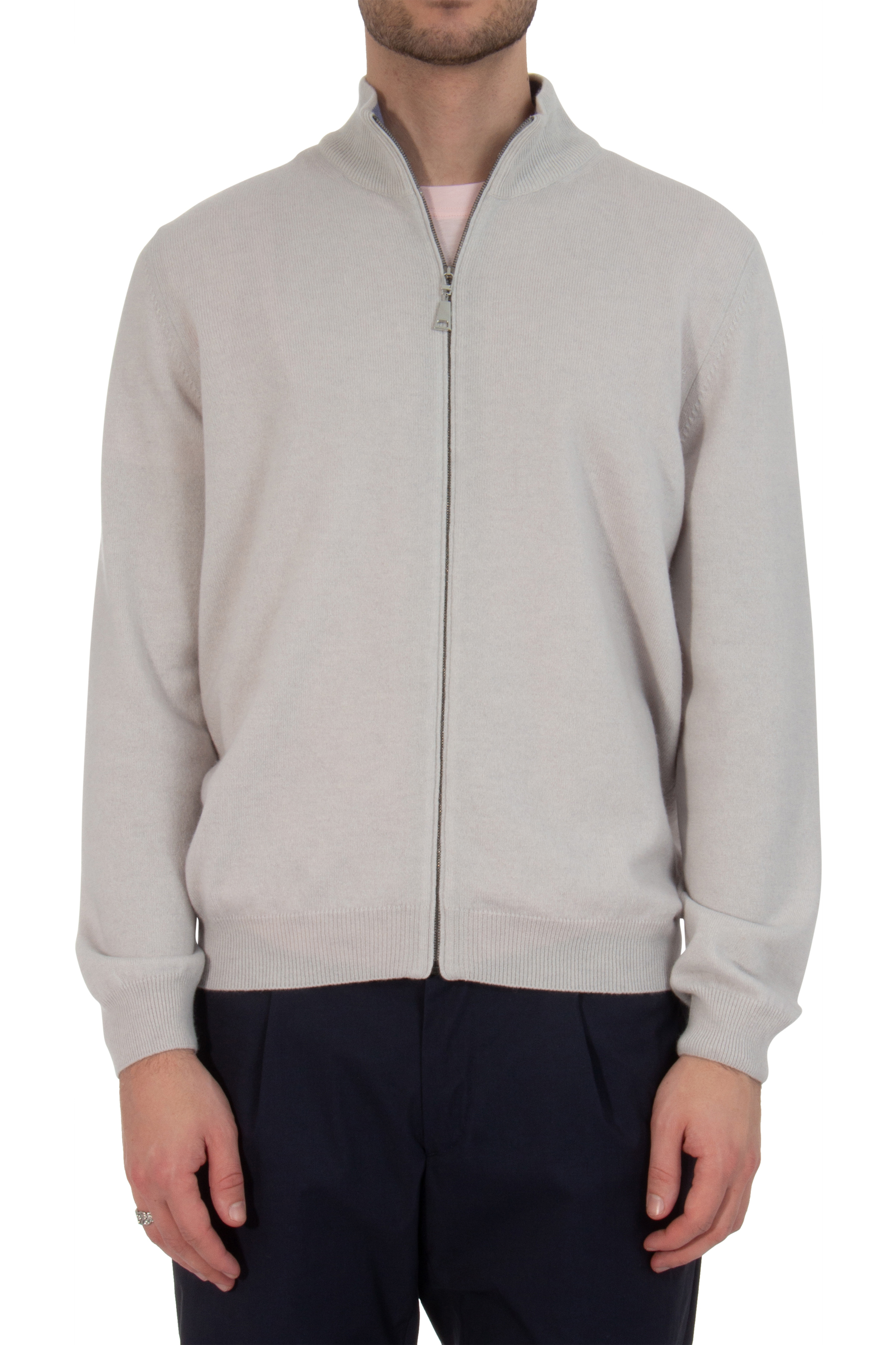 AIDA BARNI Cashmere Zip Cardigan