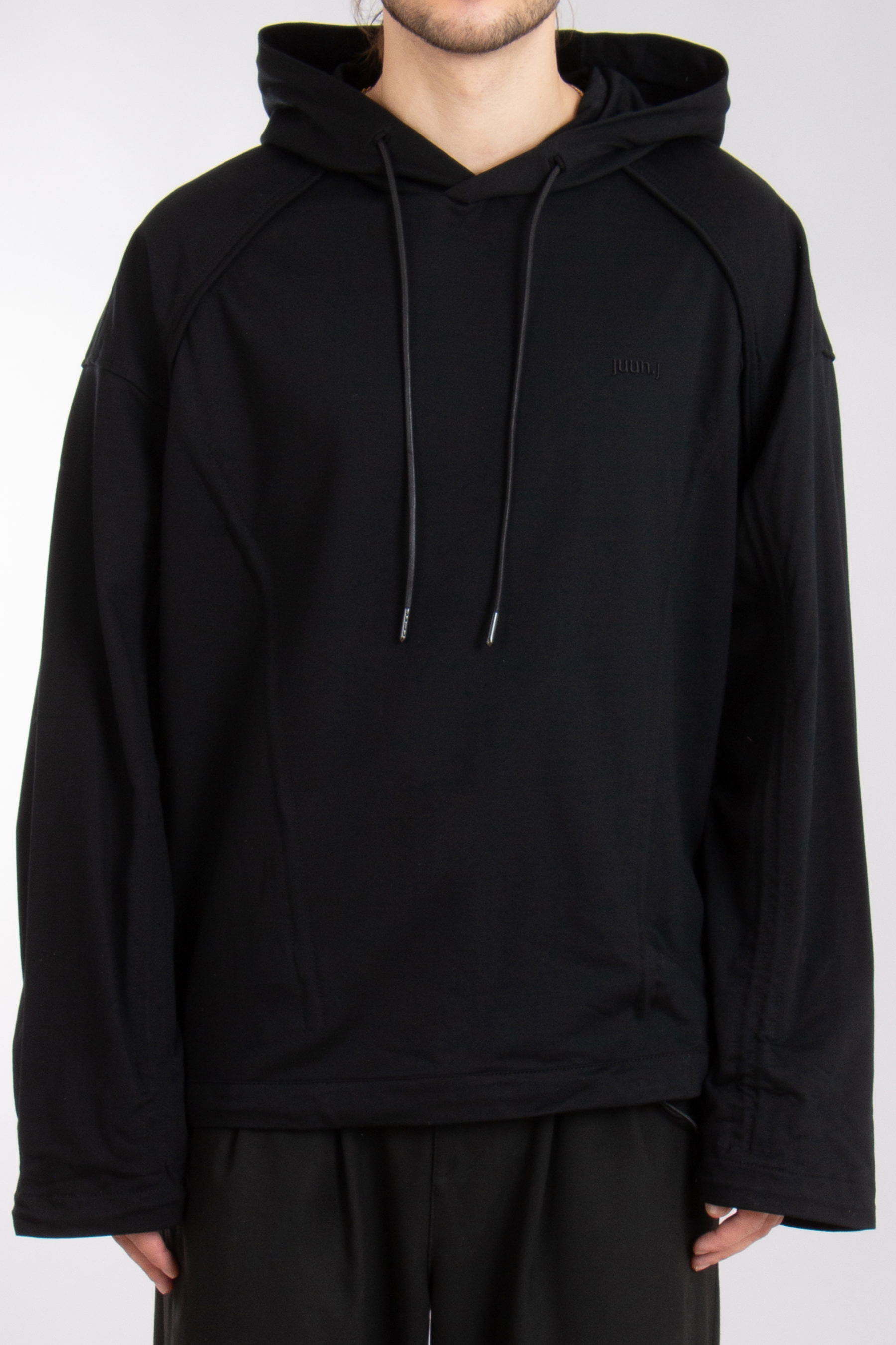 JUUN.J Oversized Drawstring Cotton Hoodie