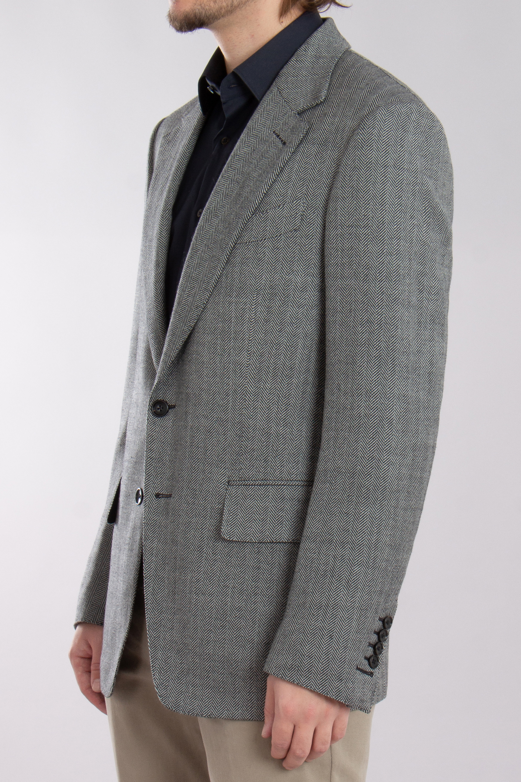 TOM FORD Herringbone Wool-Silk-Linen Blend Jacket Shelton