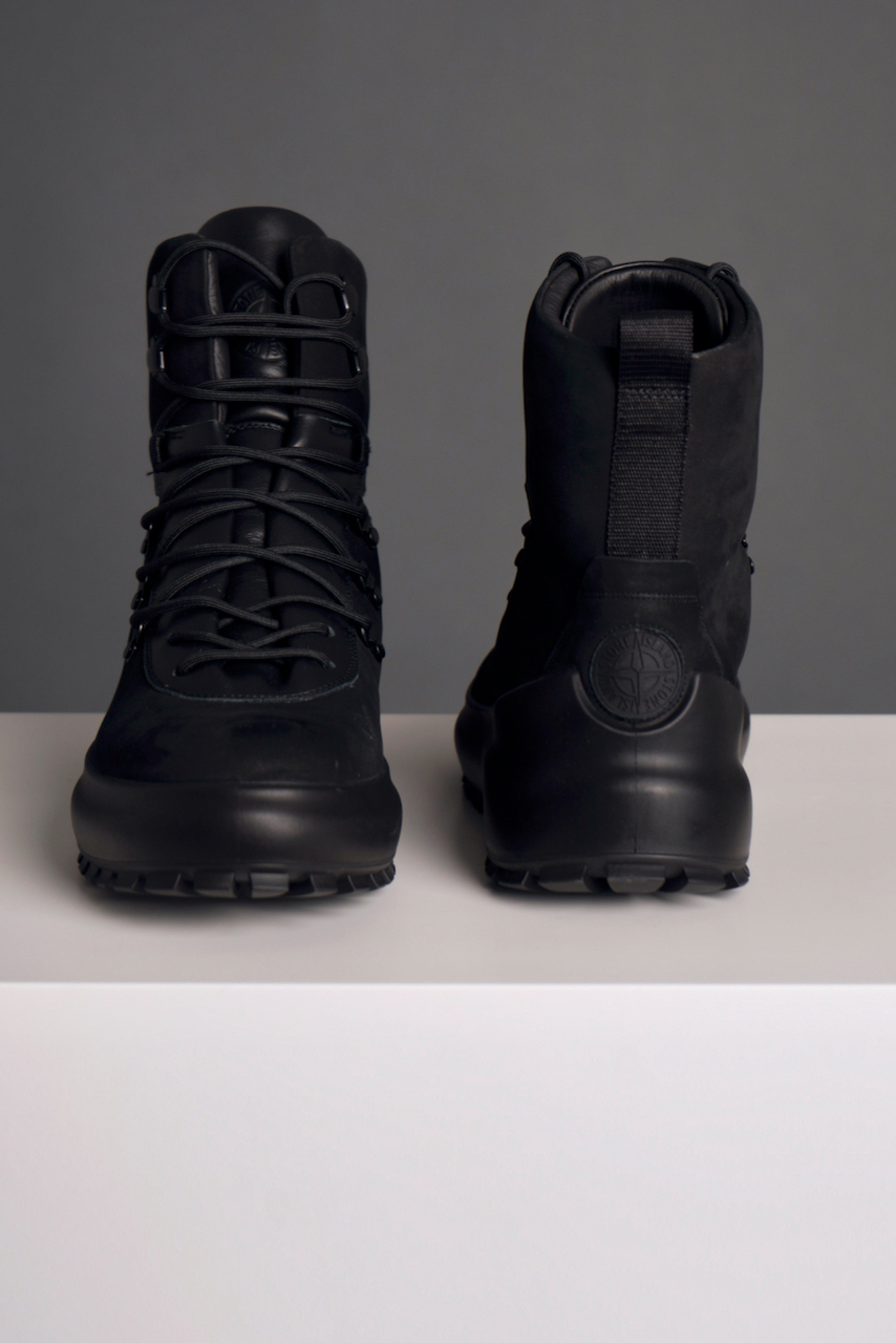 STONE ISLAND Shadow Project Leather Ankle Boots