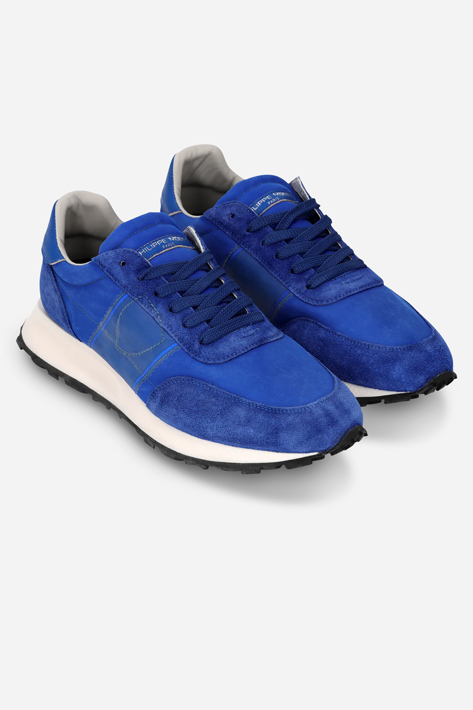 PHILIPPE MODEL Technical Fabric & Suede Running Sneakers Tour Low