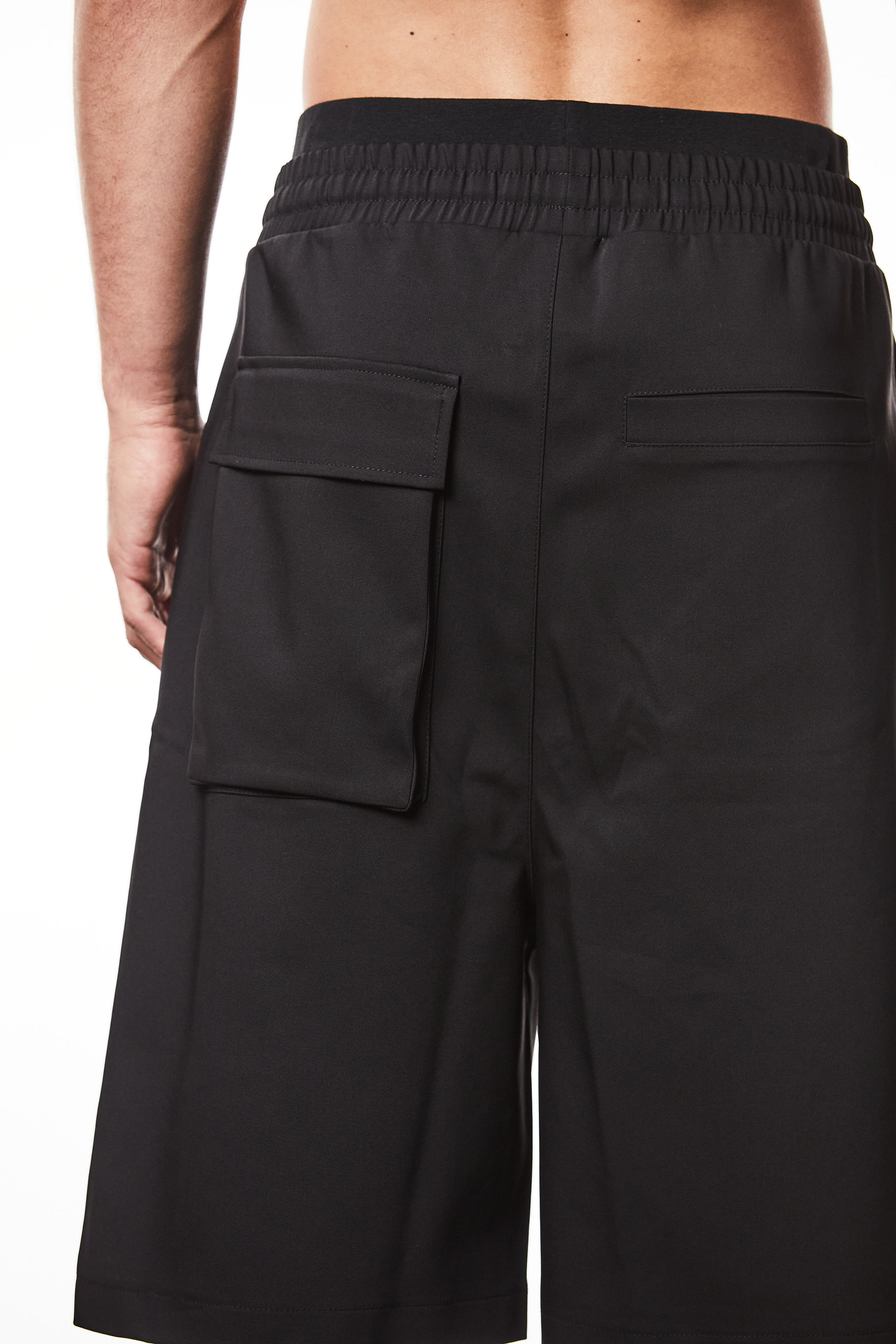 THOM KROM Wide Leg Cotton-Nylon Stretch Shorts