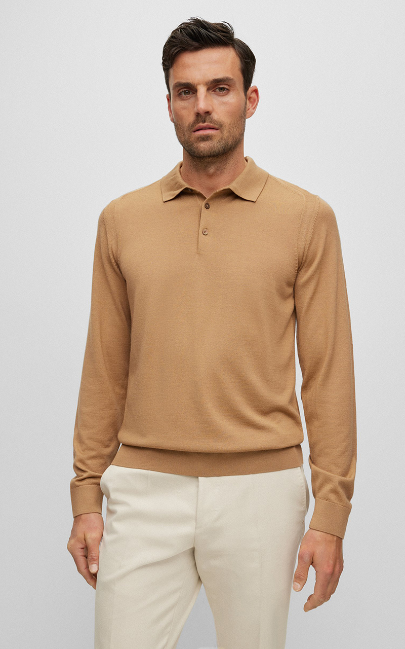 BOSS Wool Silk Cashmere Polo L-Ovio