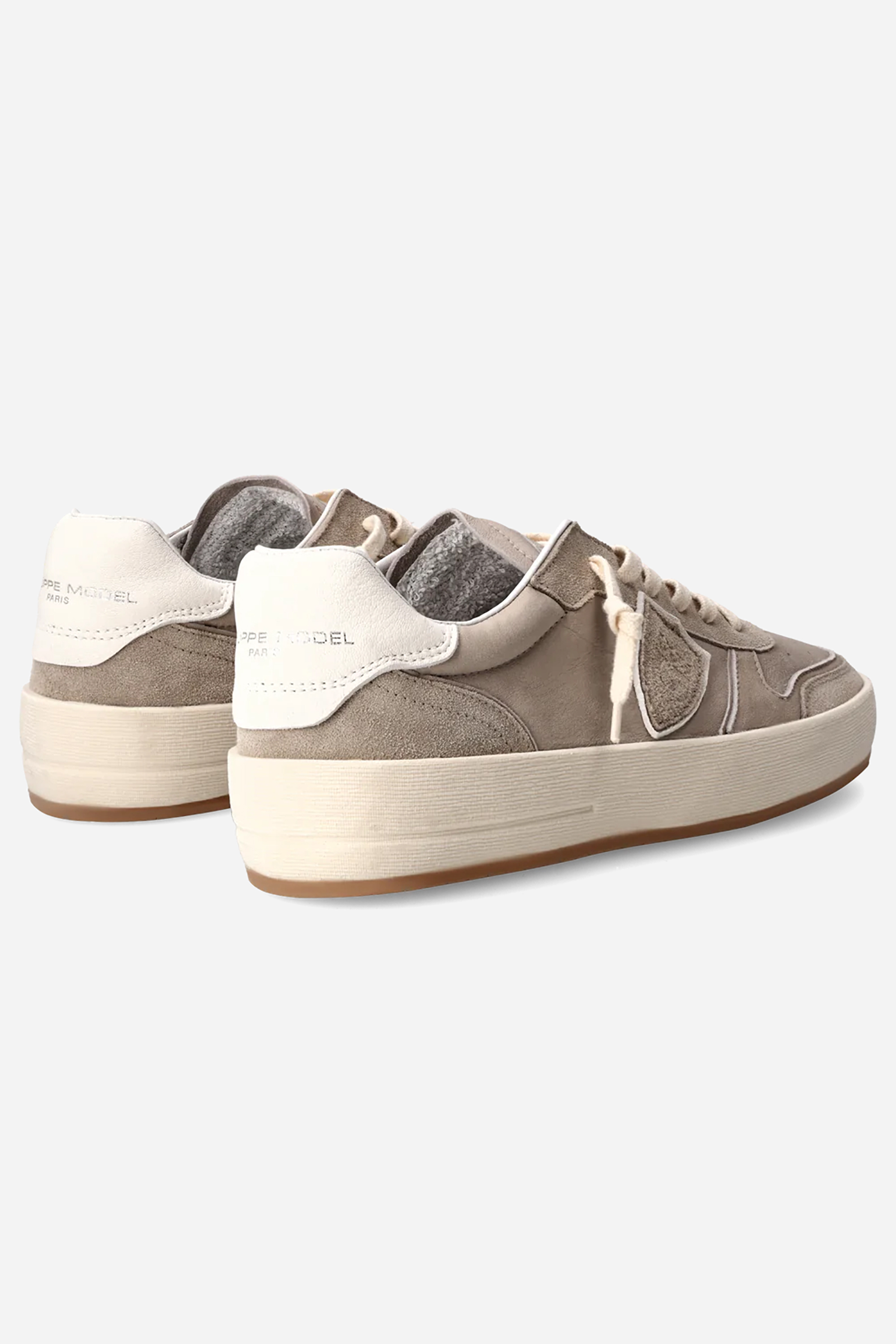 PHILIPPE MODEL Leather & Suede Sneakers Nice Low