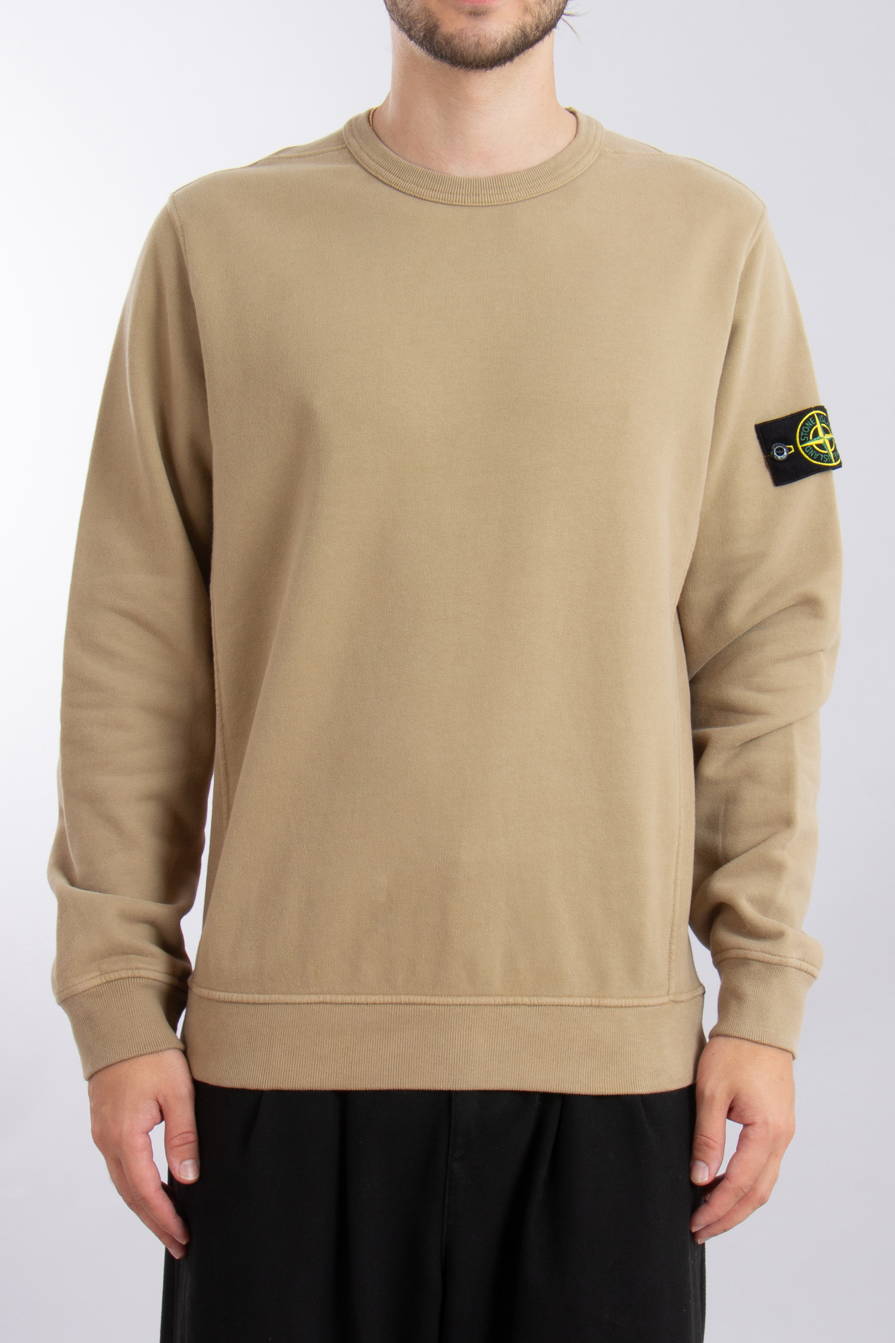 STONE ISLAND Brushed Organic Cotton Fleece Sweatshirt