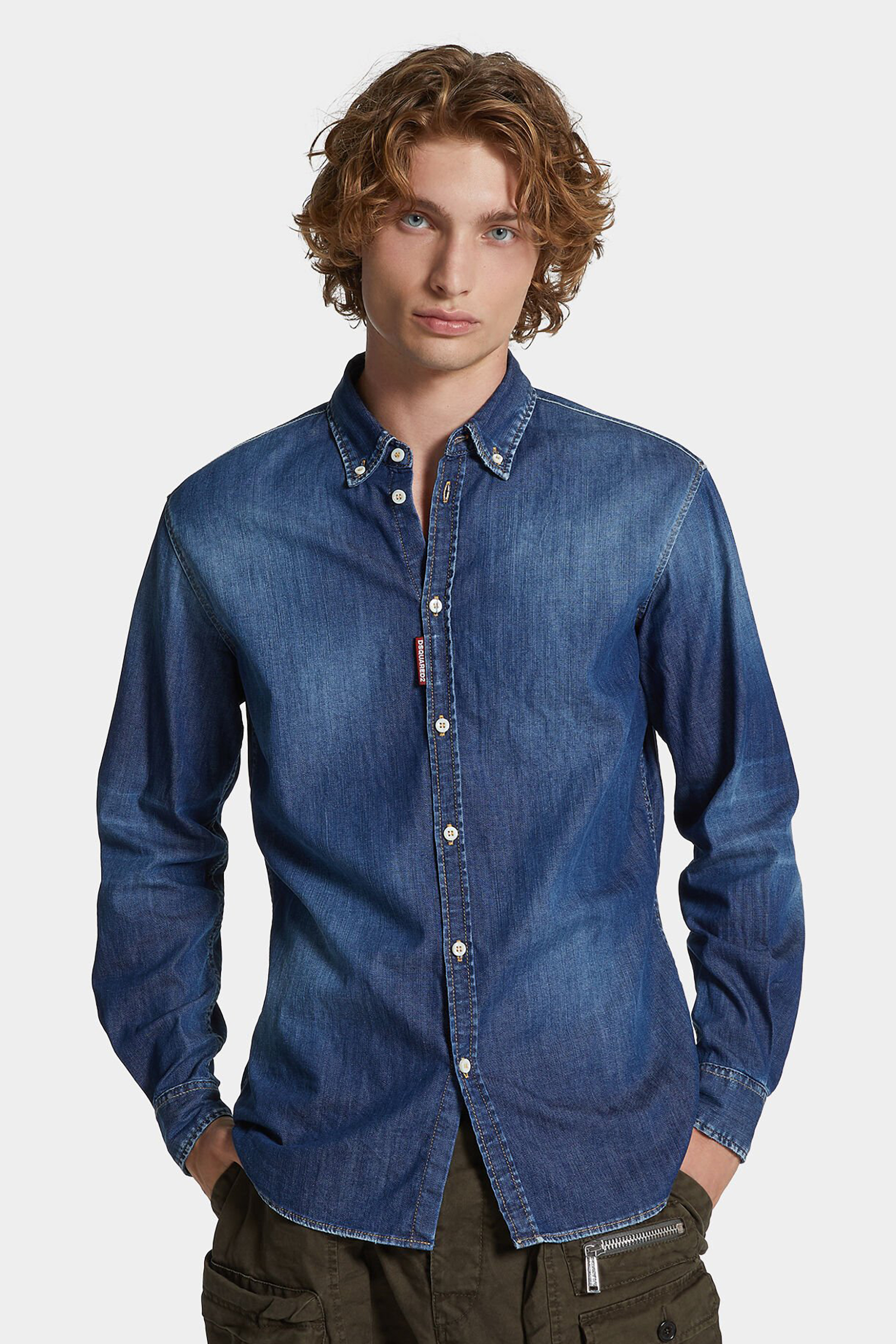 DSQUARED2 Cotton Stretch Denim relax Dan Shirt