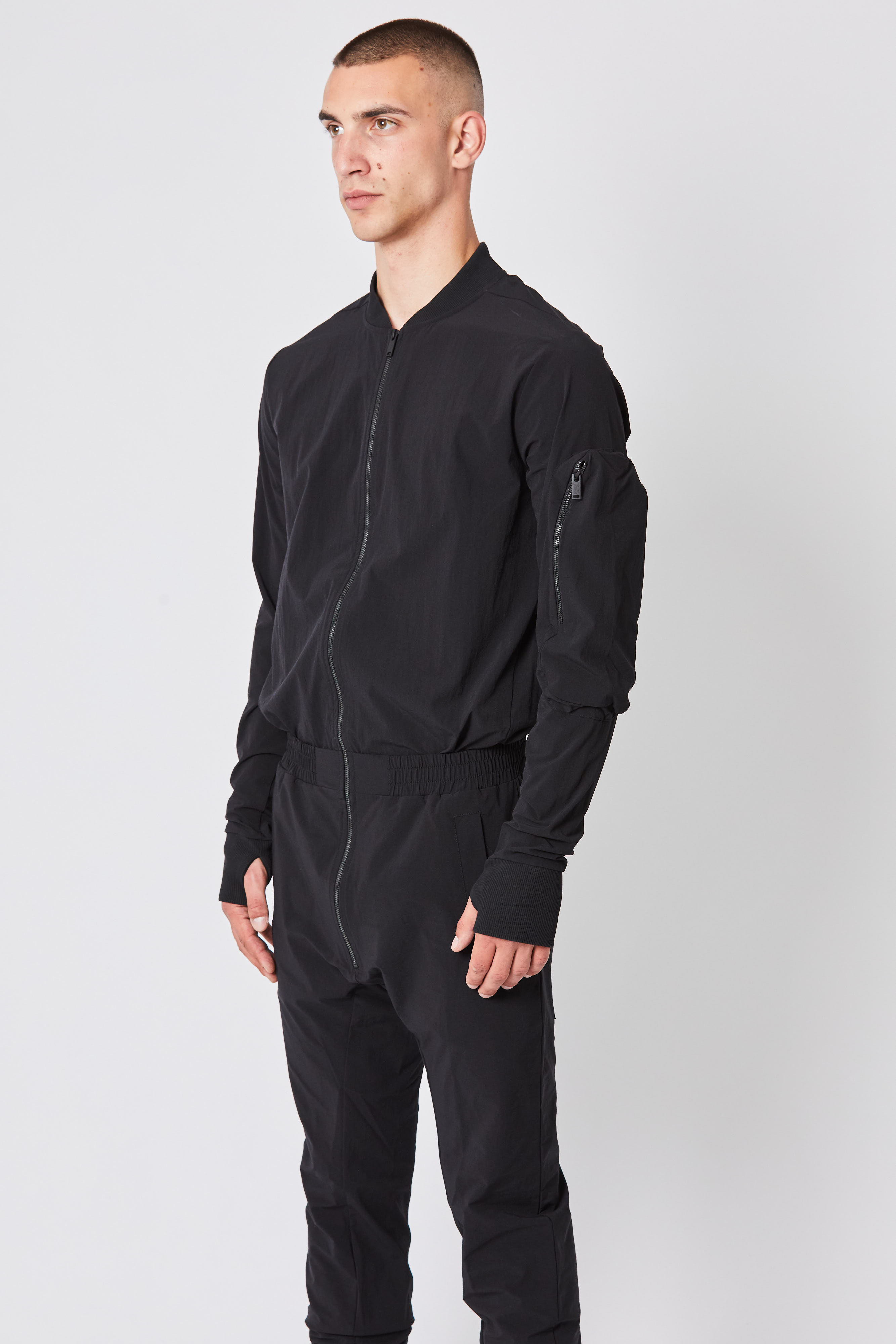 THOM KROM Long Sleeve Nylon Stretch Overall