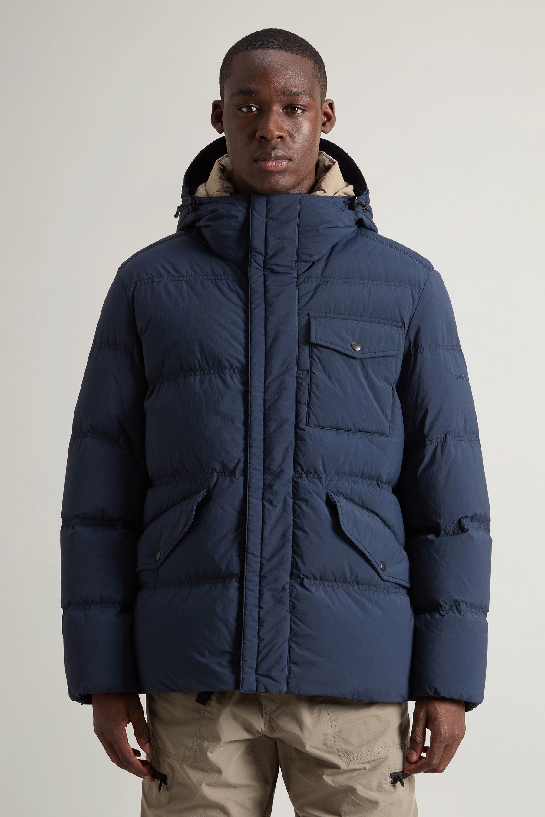 WOOLRICH Garment Dyed Nylon Puffer Jacket