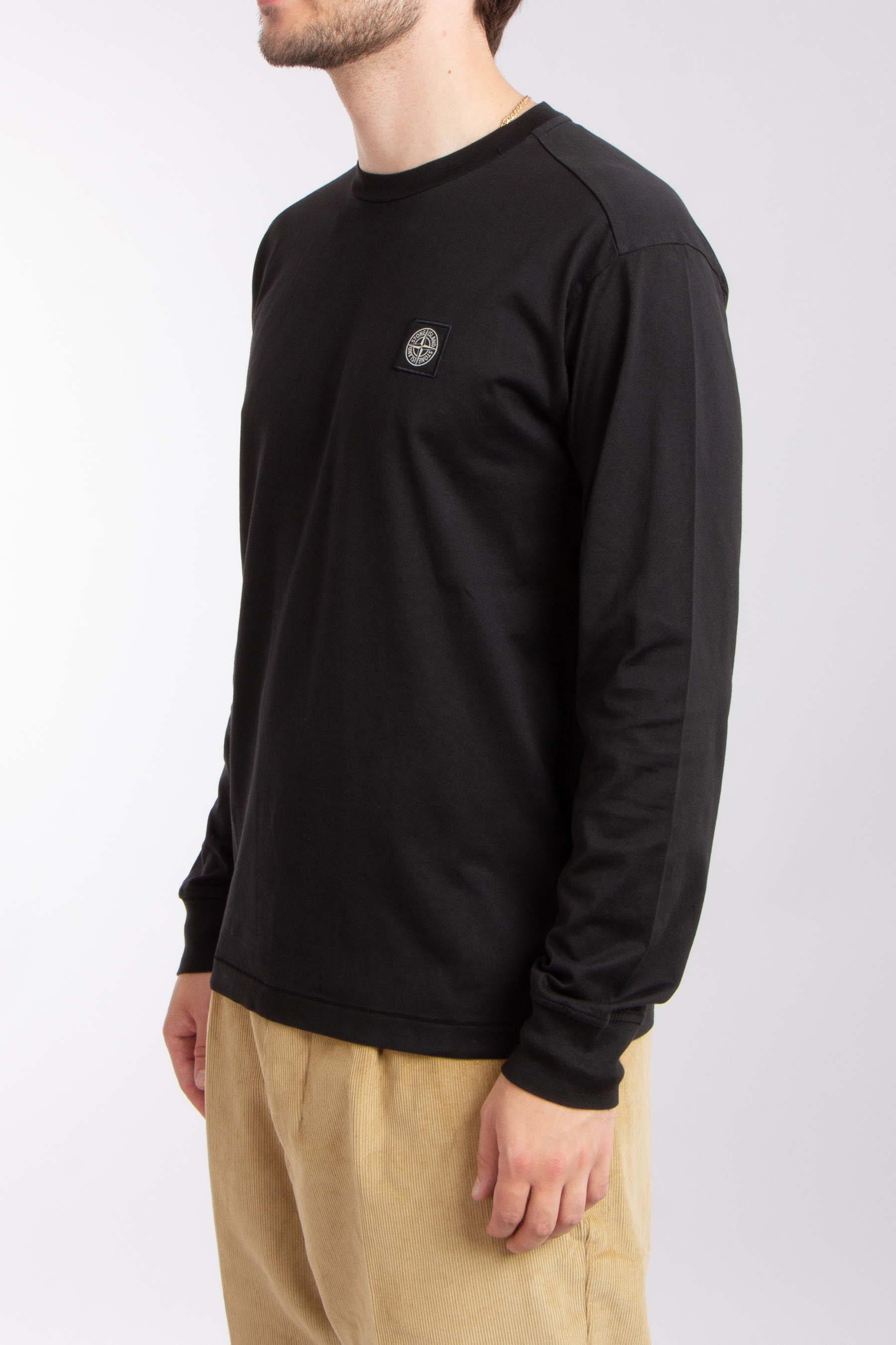 STONE ISLAND Cotton Jersey Long Sleeve T-Shirt