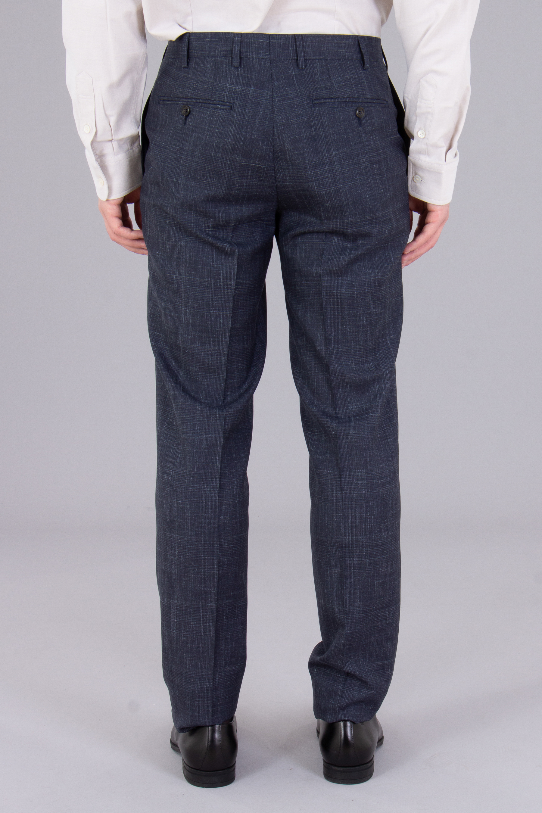 CANALI Modern Fit Checked Travel Wool-Silk-Linen Blend Suit Kei