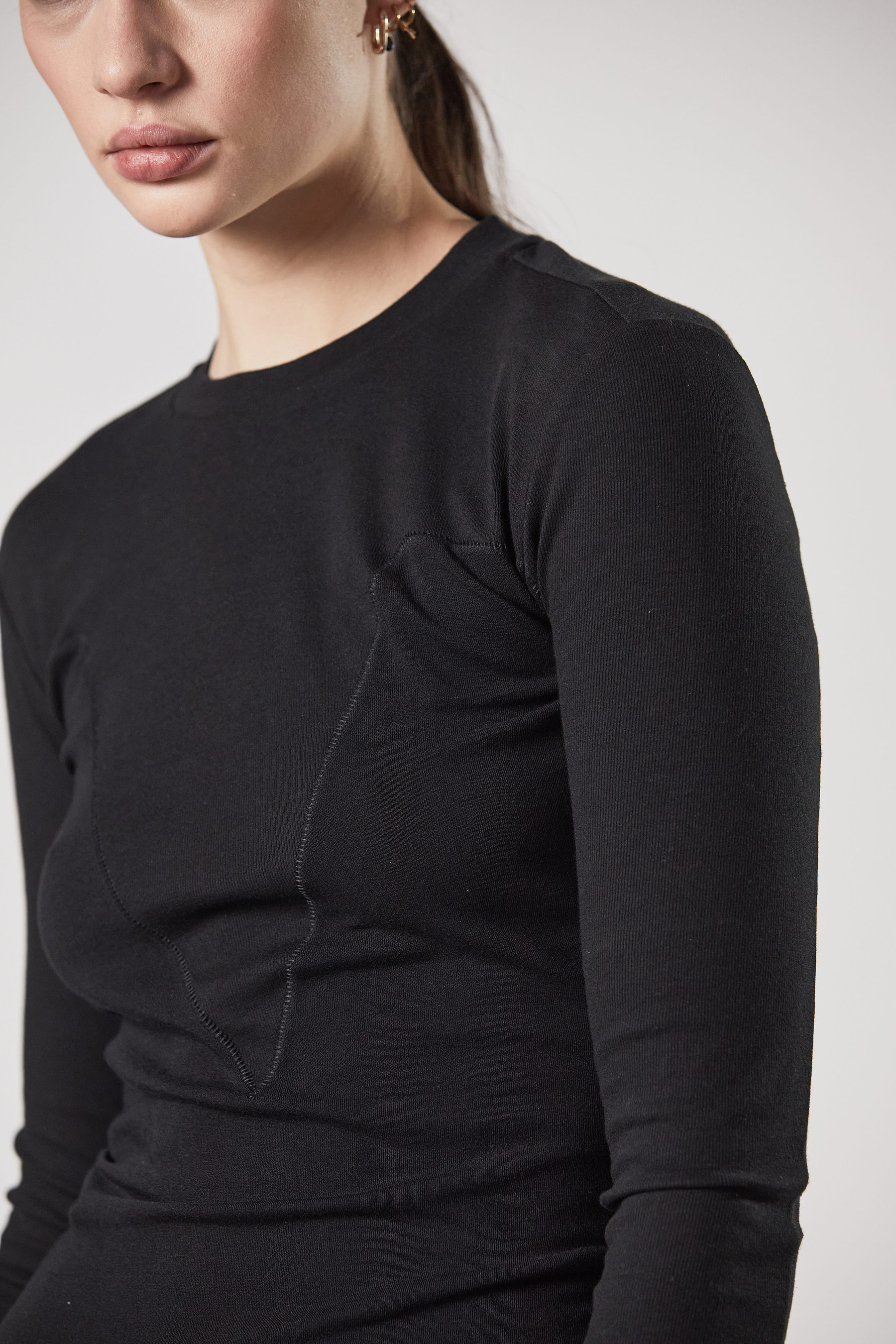 THOM KROM Rib Insert Cotton-Modal-Stretch Jersey Longsleeve T-Shirt