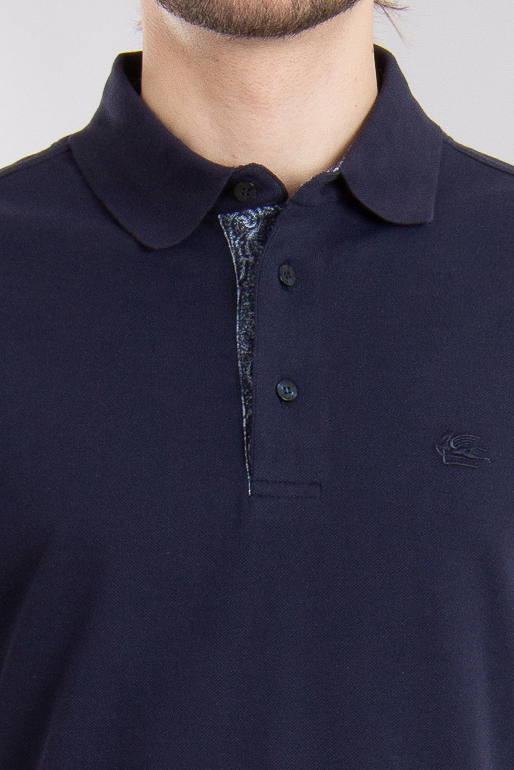 ETRO Regular Fit Embroidered Cotton Piqué Polo Shirt