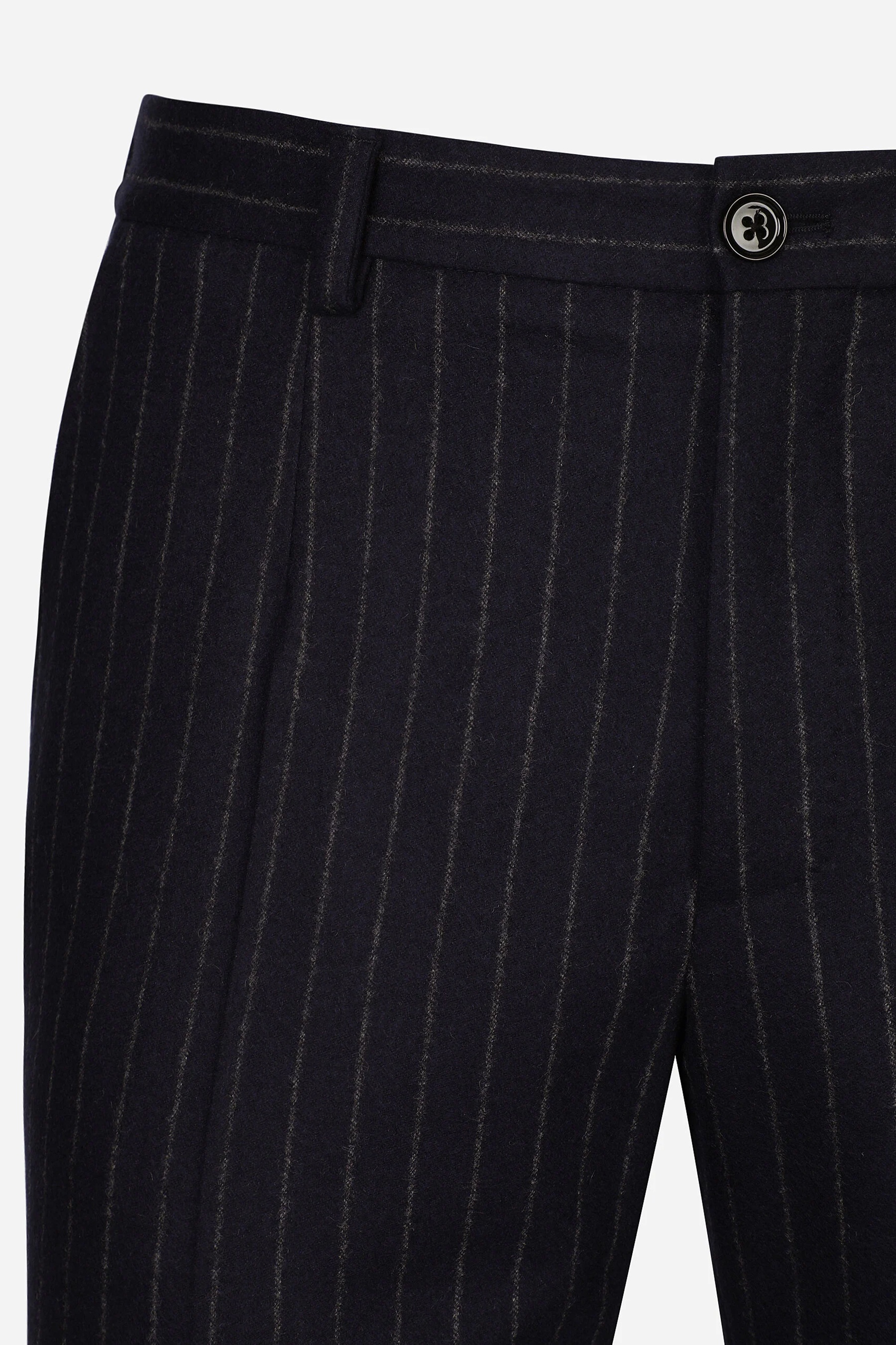 DOLCE & GABBANA Pinstripe Virgin Wool-Cashmere-Flannel Pants