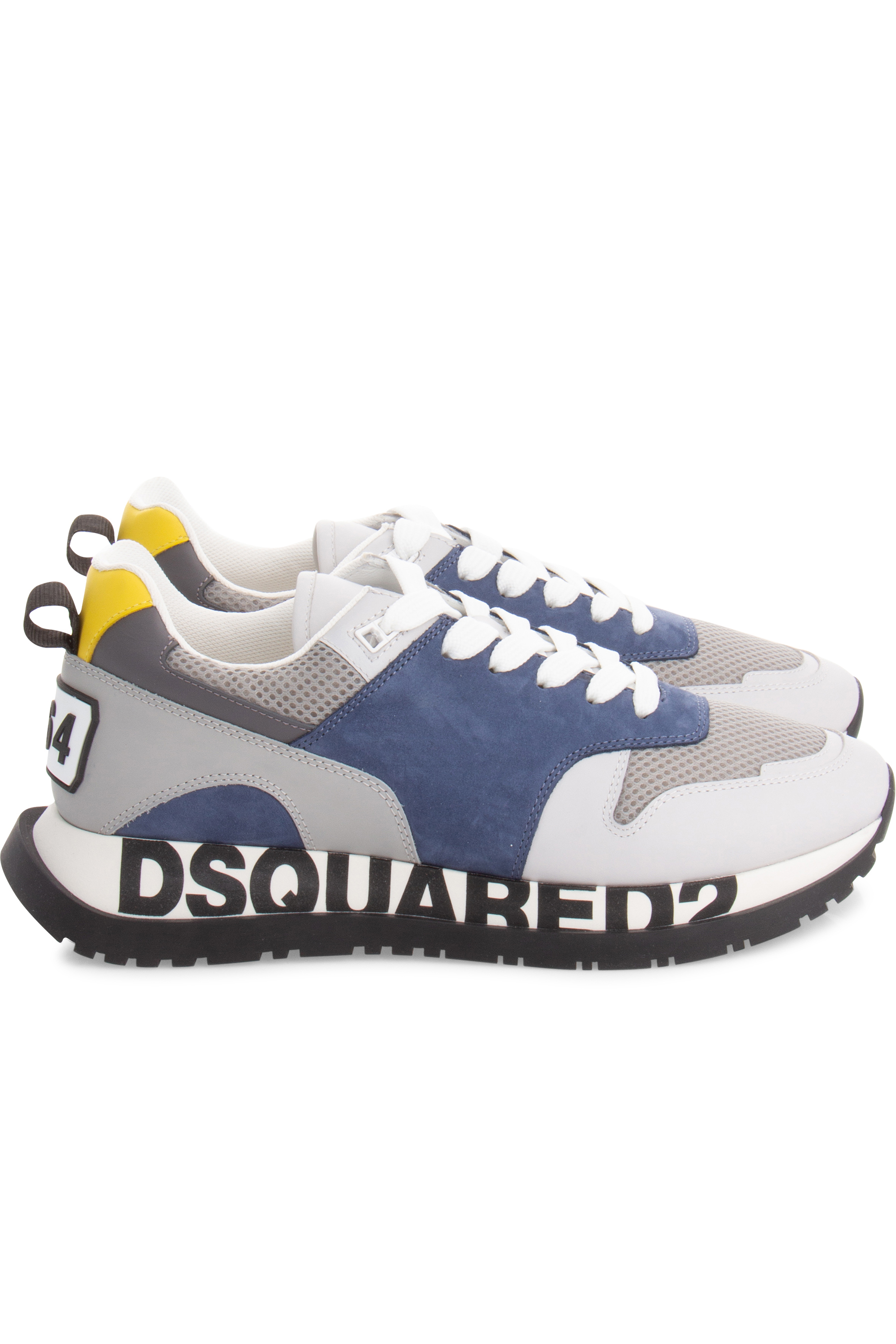 DSQUARED2 Leather & Mesh Running Sneakers