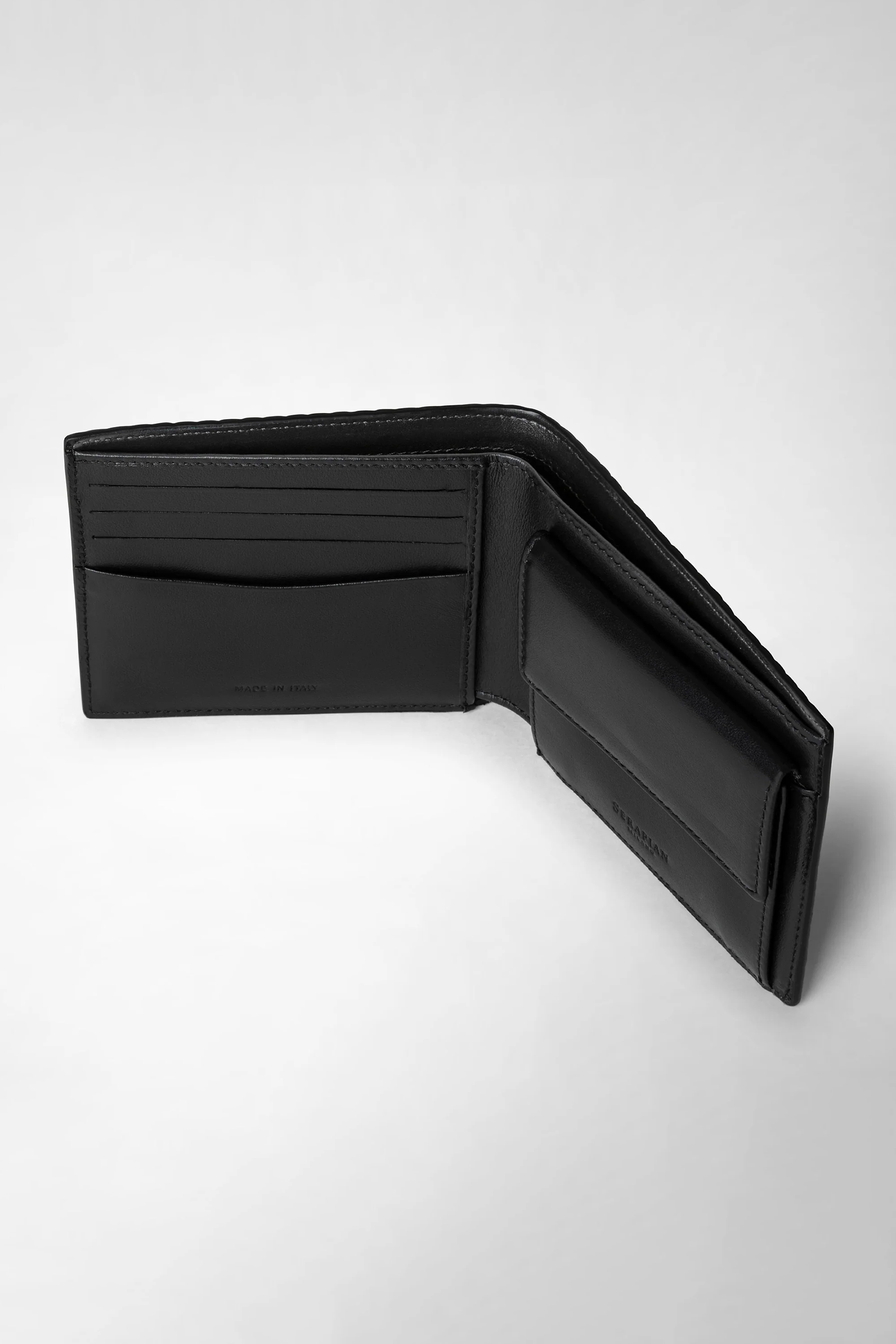 SERAPIAN Four-Card Stepan Leather Wallet