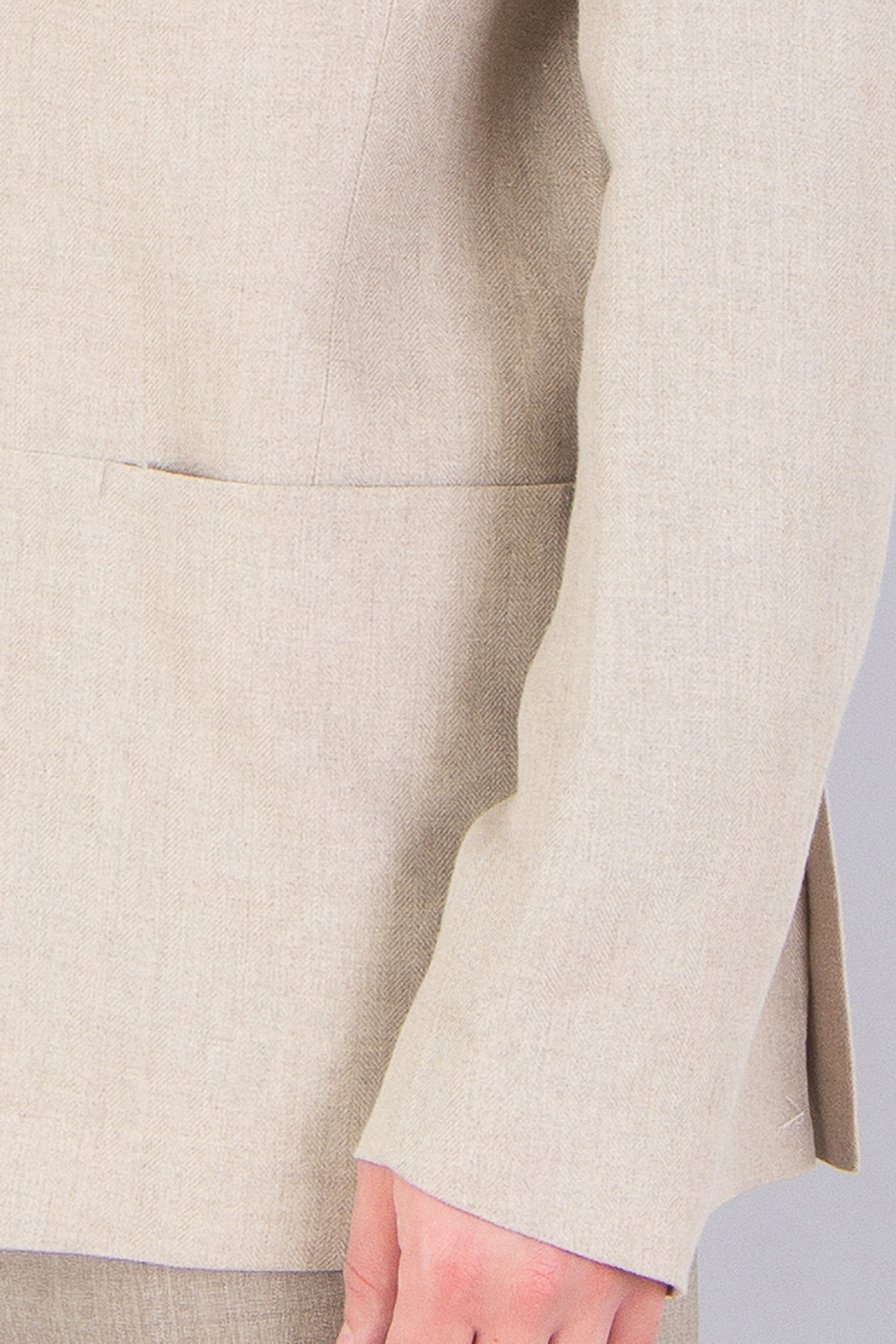 SEASE Herringbone Linen-Cotton Blend Jacket Ellen Blazer 2.0