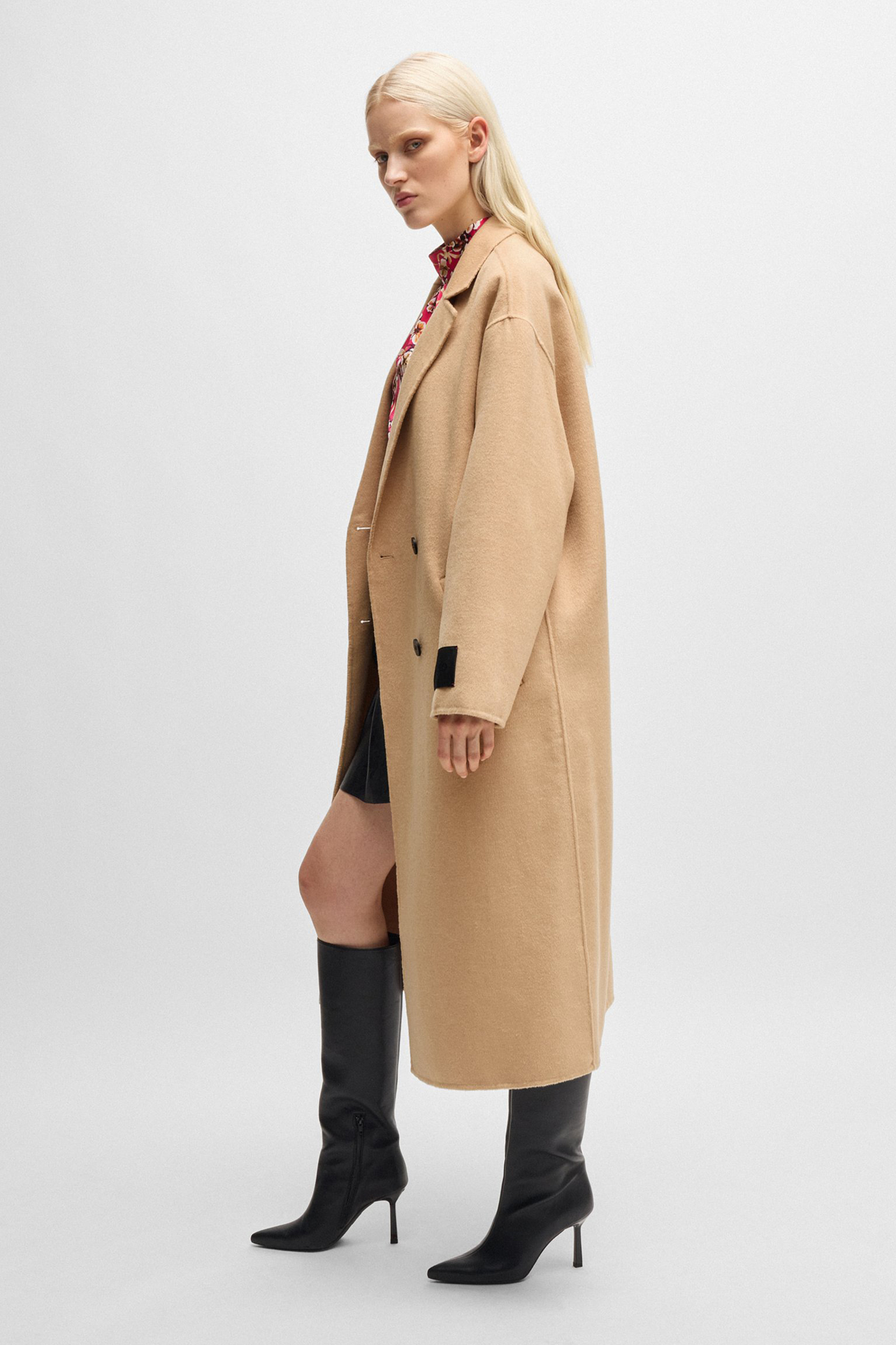 HUGO Oversized Double-Faced Wool Blend Coat Maneka